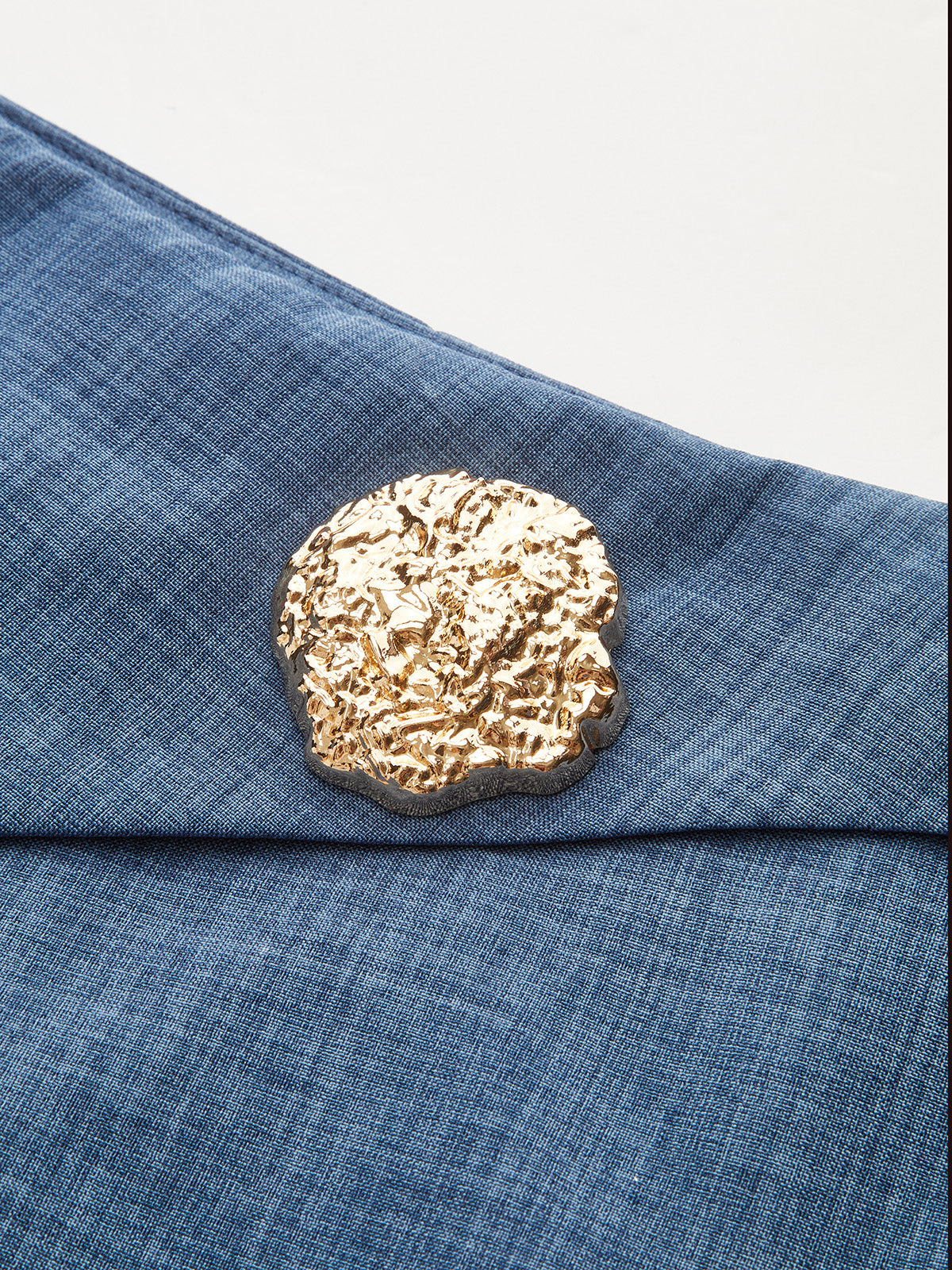 Metal Detail Straight-Leg Pants-Chicvia