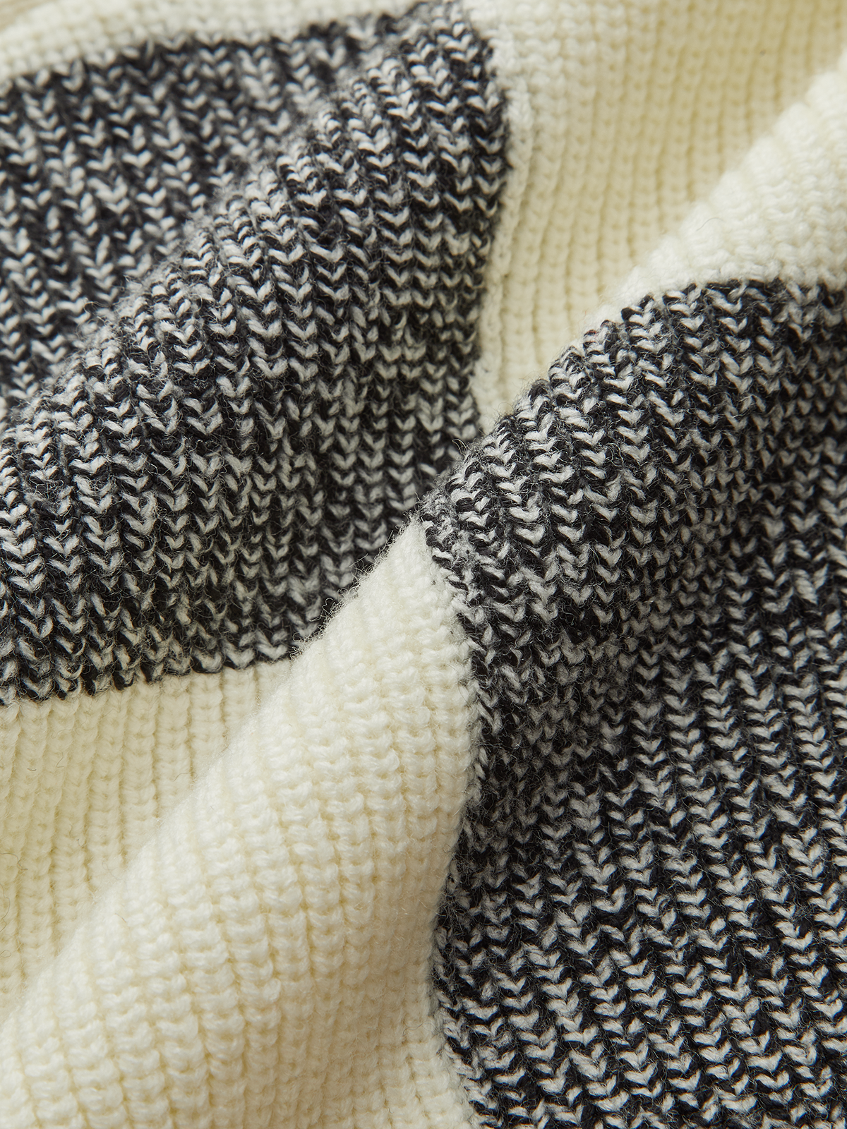 Checkered Wool Blend Polo Knit Top-Chicvia