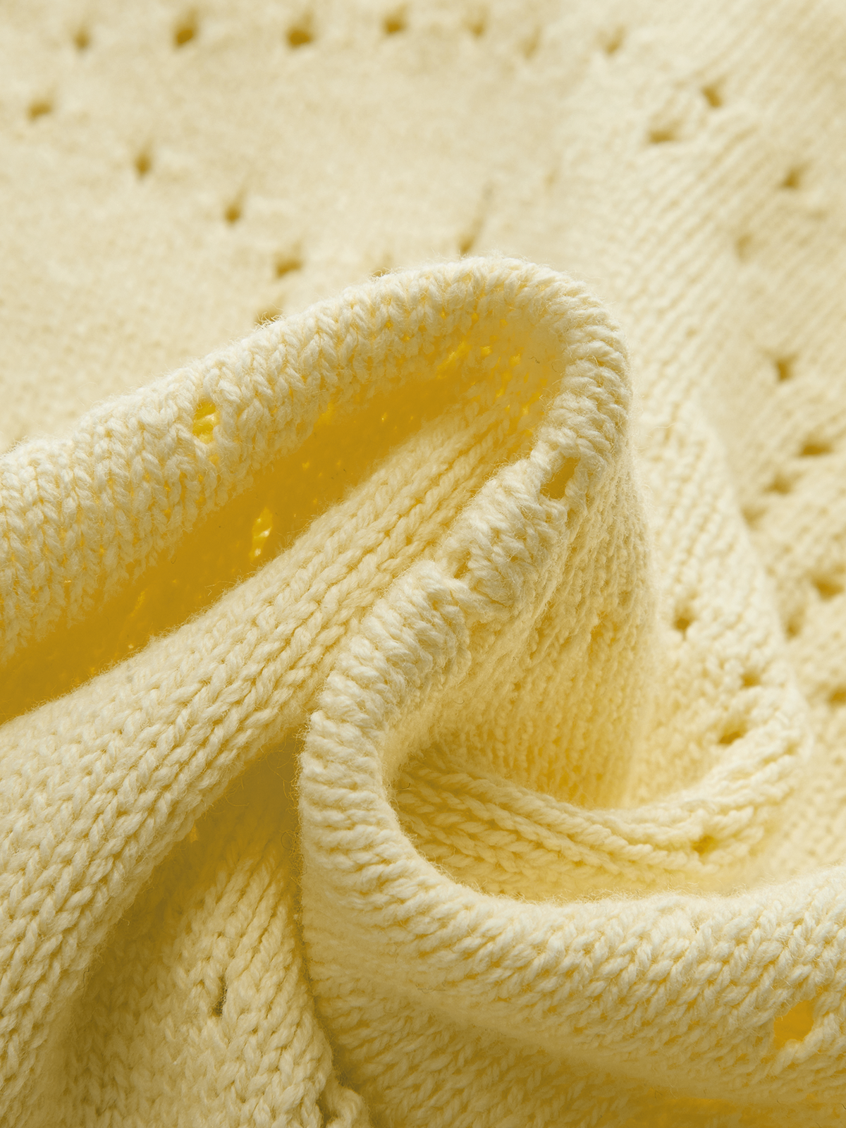 Eyelet Knit Short Sleeve Cardigan-Chicvia