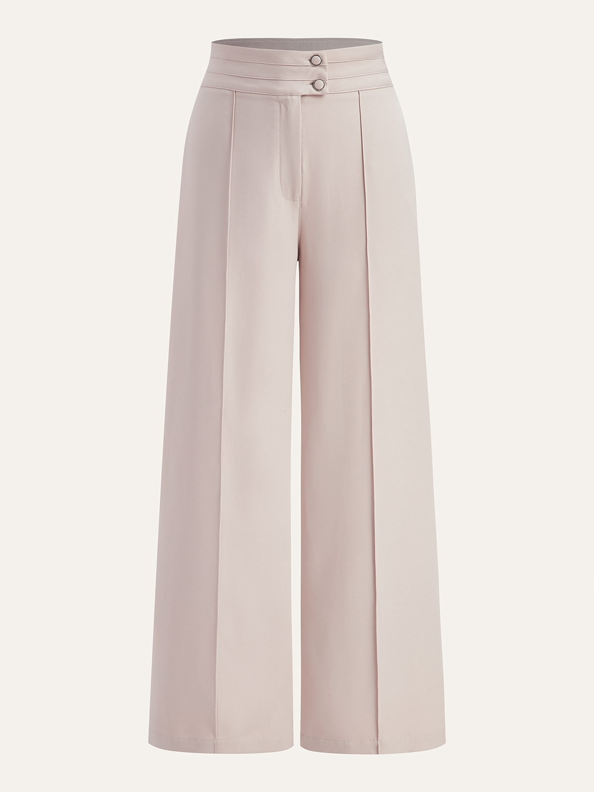 One-Shoulder Ruffled Top and Double-Button Pants Set-Chicvia