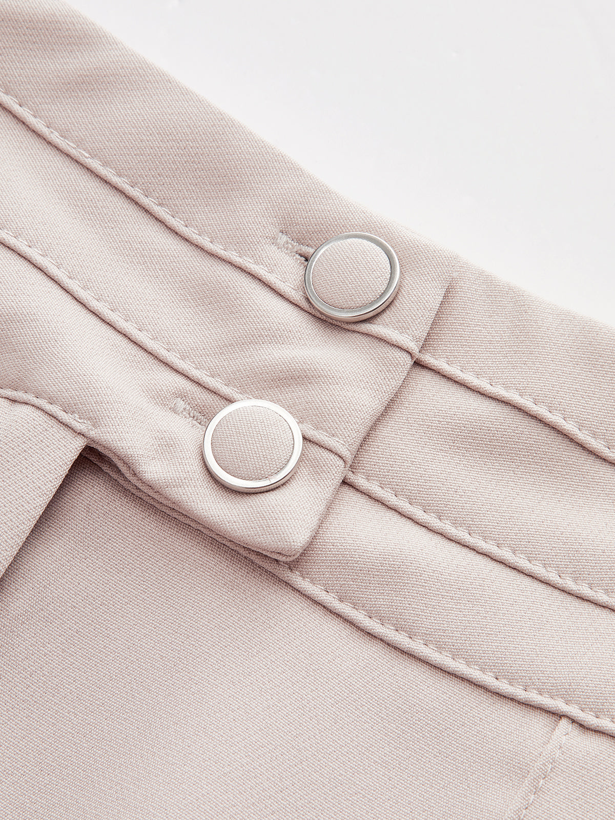 One-Shoulder Ruffled Top and Double-Button Pants Set-Chicvia