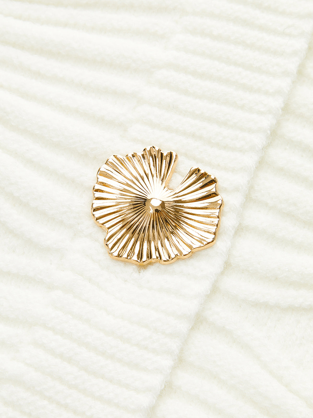 Metal Button Textured Knit Cardigan-Chicvia