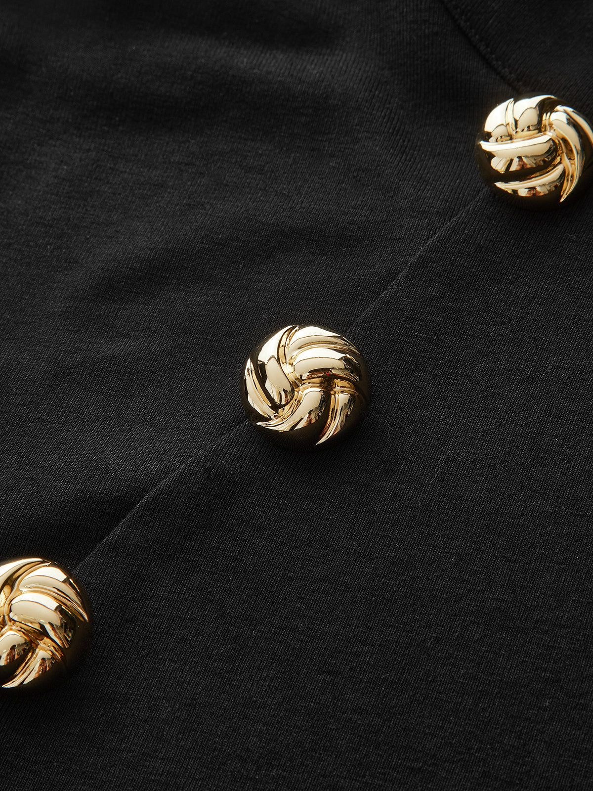 Metal Detail Mock Neck Long Sleeve T-Shirt-Chicvia