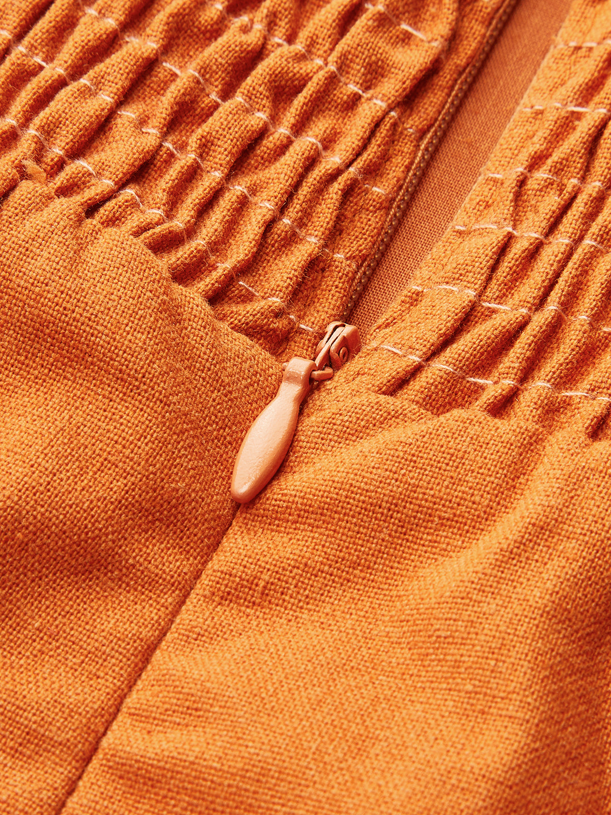 Linen & Cotton Contrast Trim Maxi Dress-Chicvia