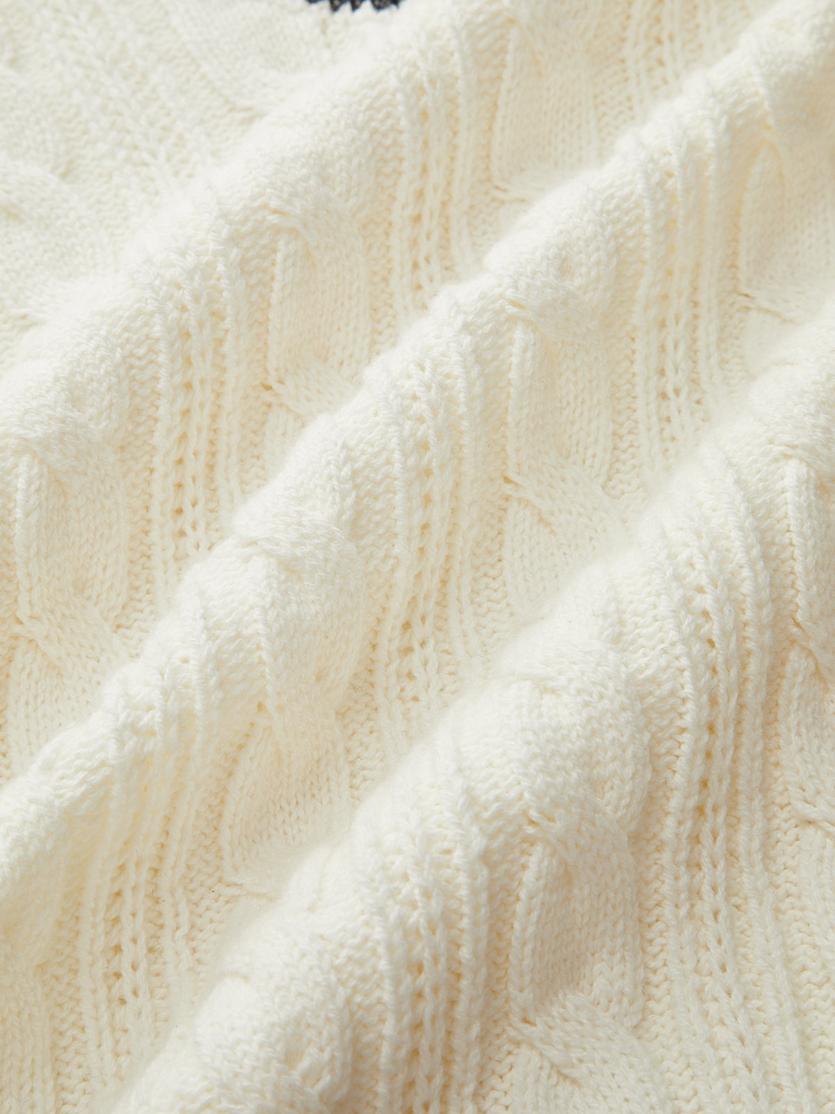 Cable-Knit Stripped Sweater-Chicvia