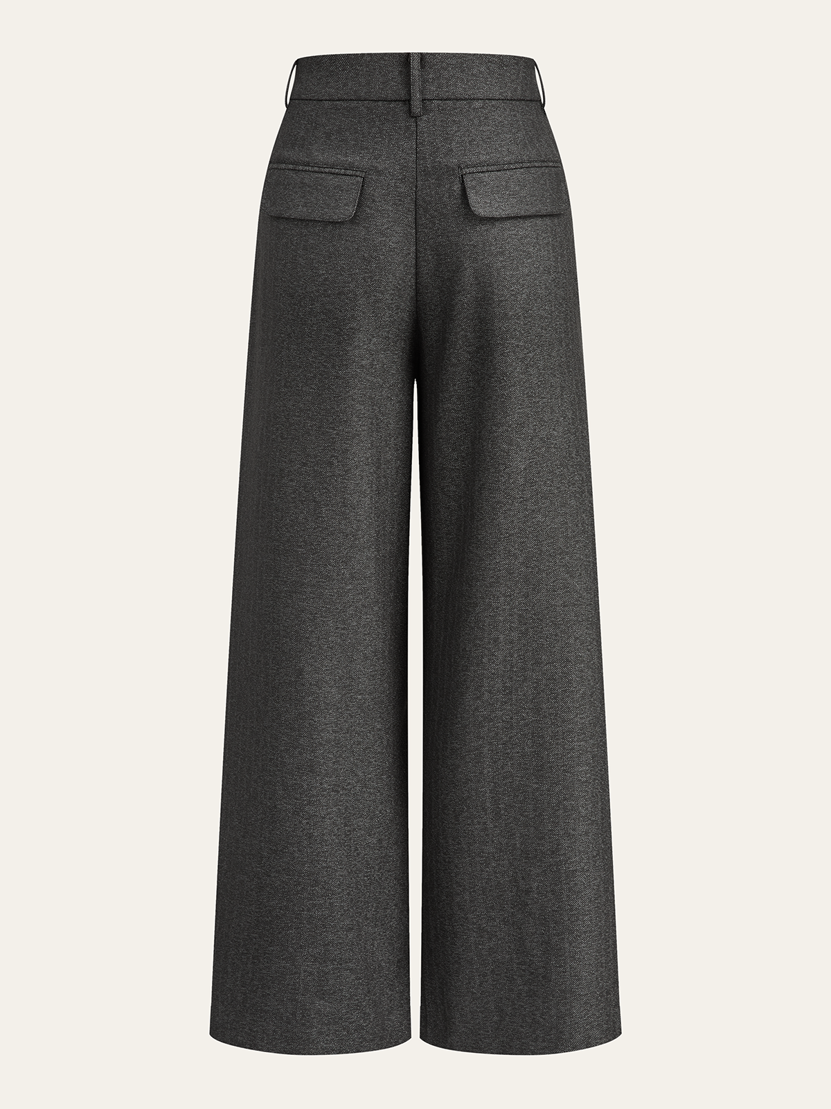 High-Waisted Button-Front Wide-Leg Pants-Chicvia