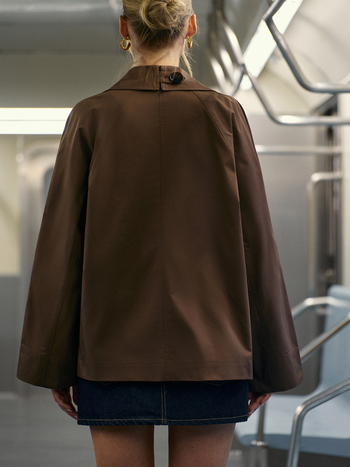 Double-Breasted Trench Coat-Chicvia