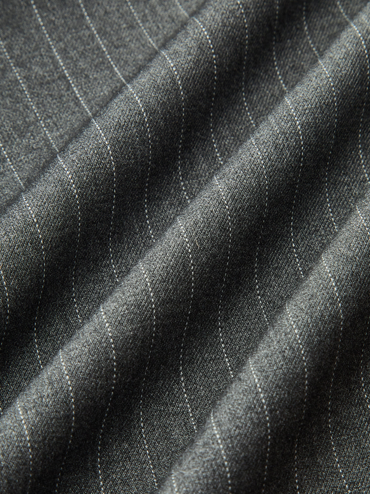 Contrast Ruffle Waistband Pinstripe Pants-Chicvia