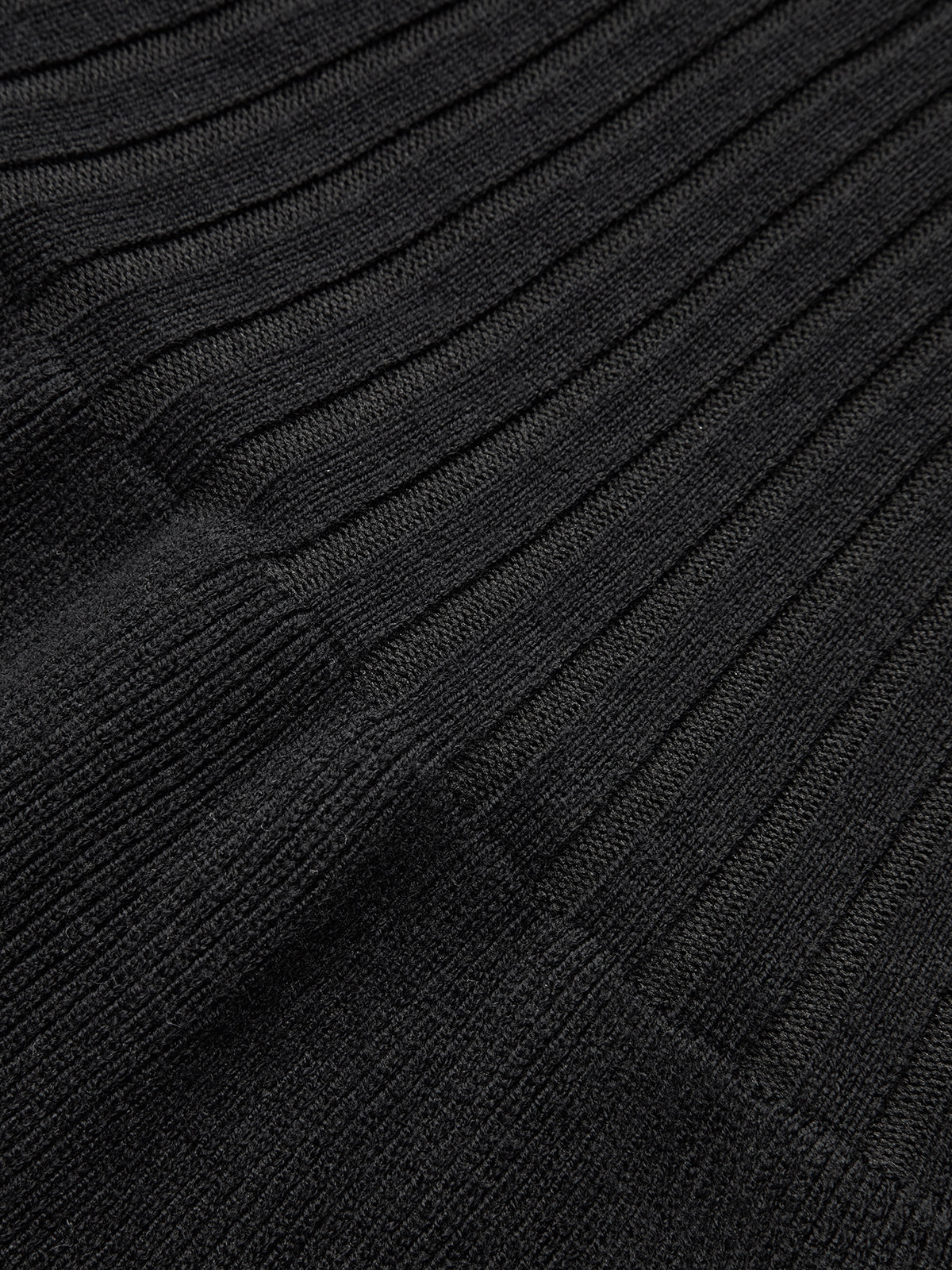 Contrast Ruffled Collar Knit Midi Dress-Chicvia