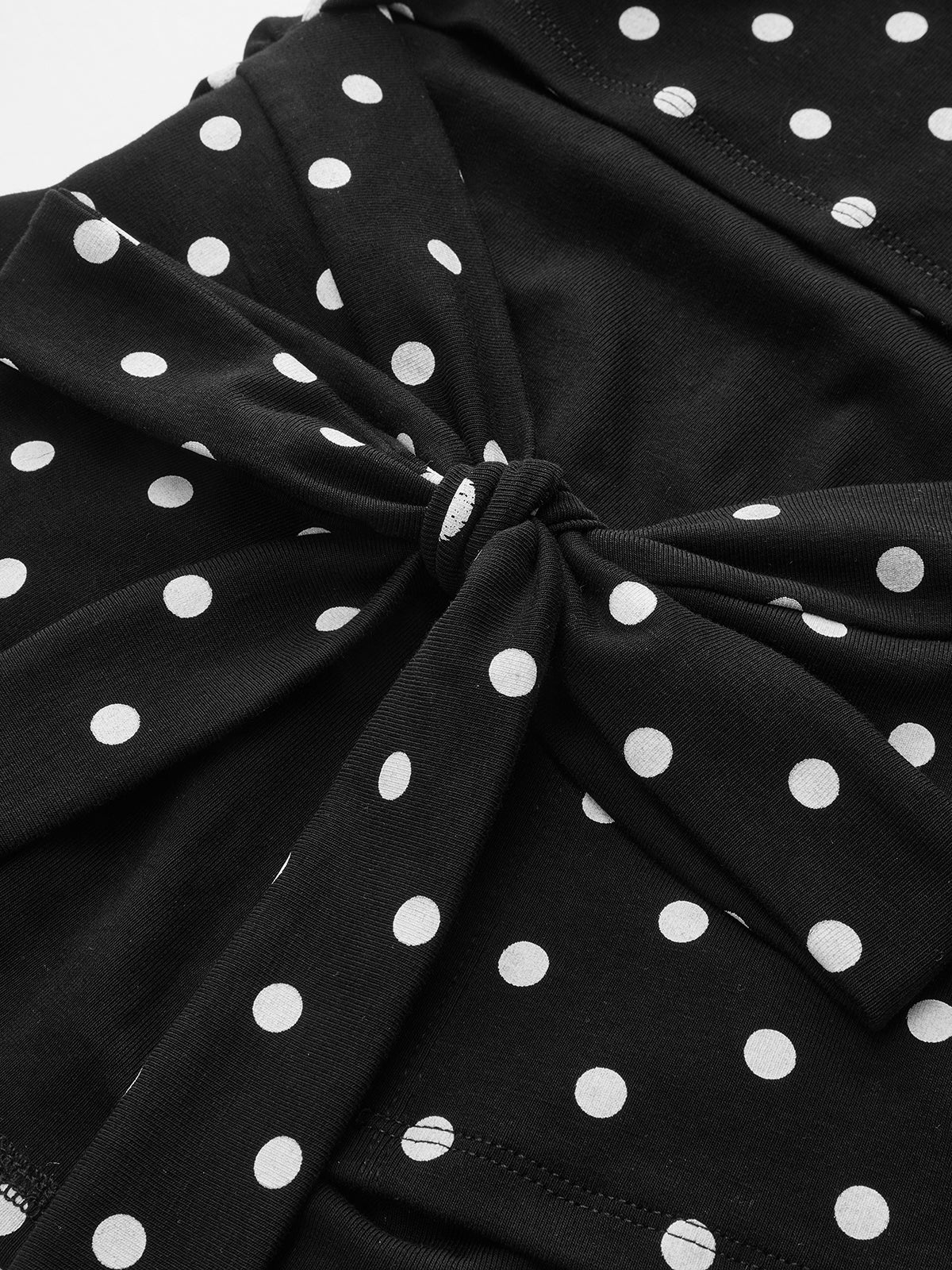 Polka Dot Cotton Blend Sleeveless Top-Chicvia