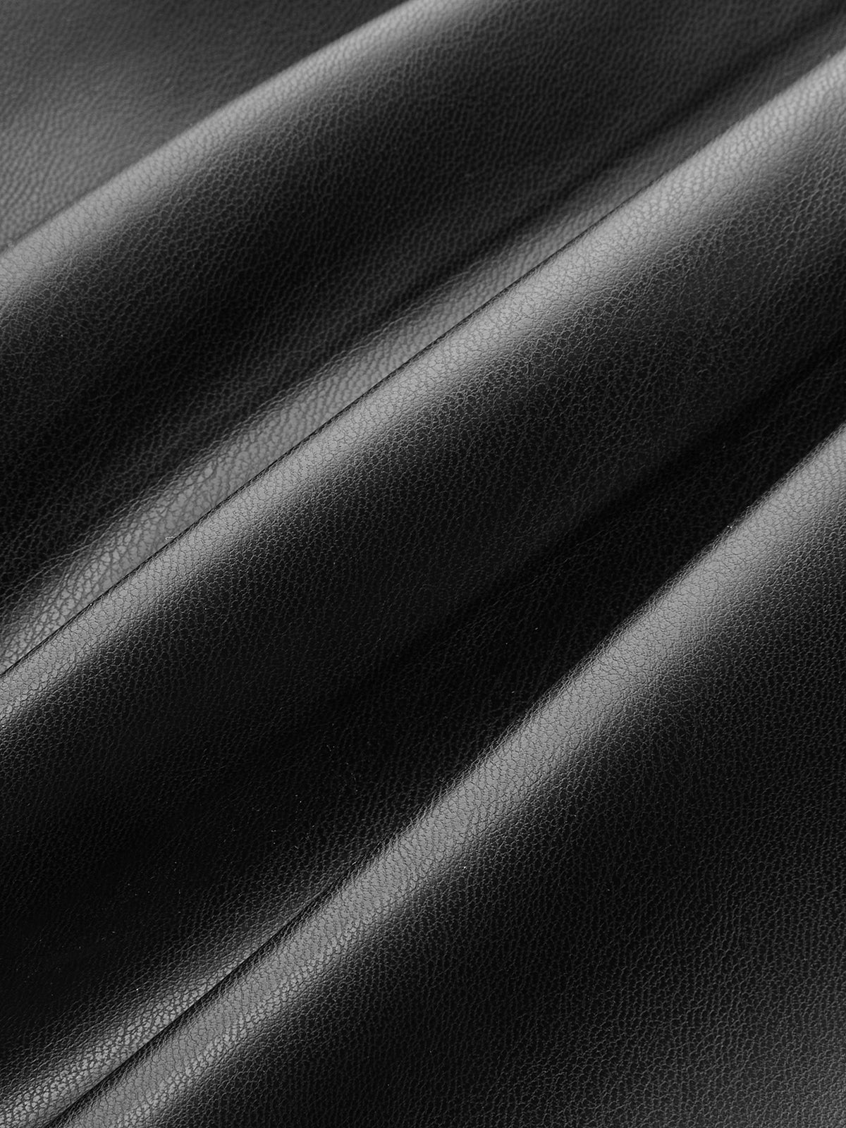 Faux Leather Sleeveless Dress with Belt-Chicvia