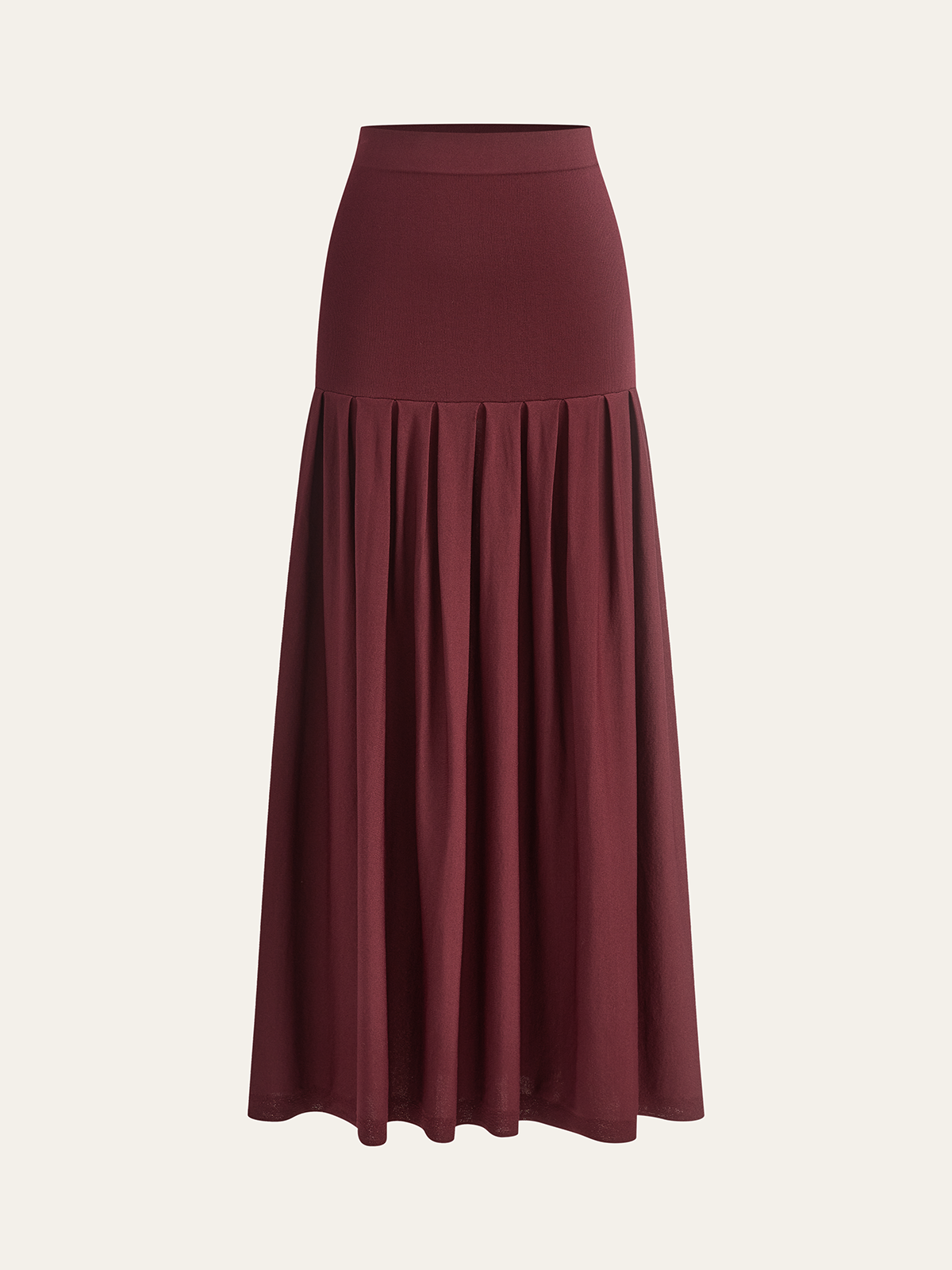 Mock Neck Sleeveless Top and Pleated Midi Skirt Set-Chicvia