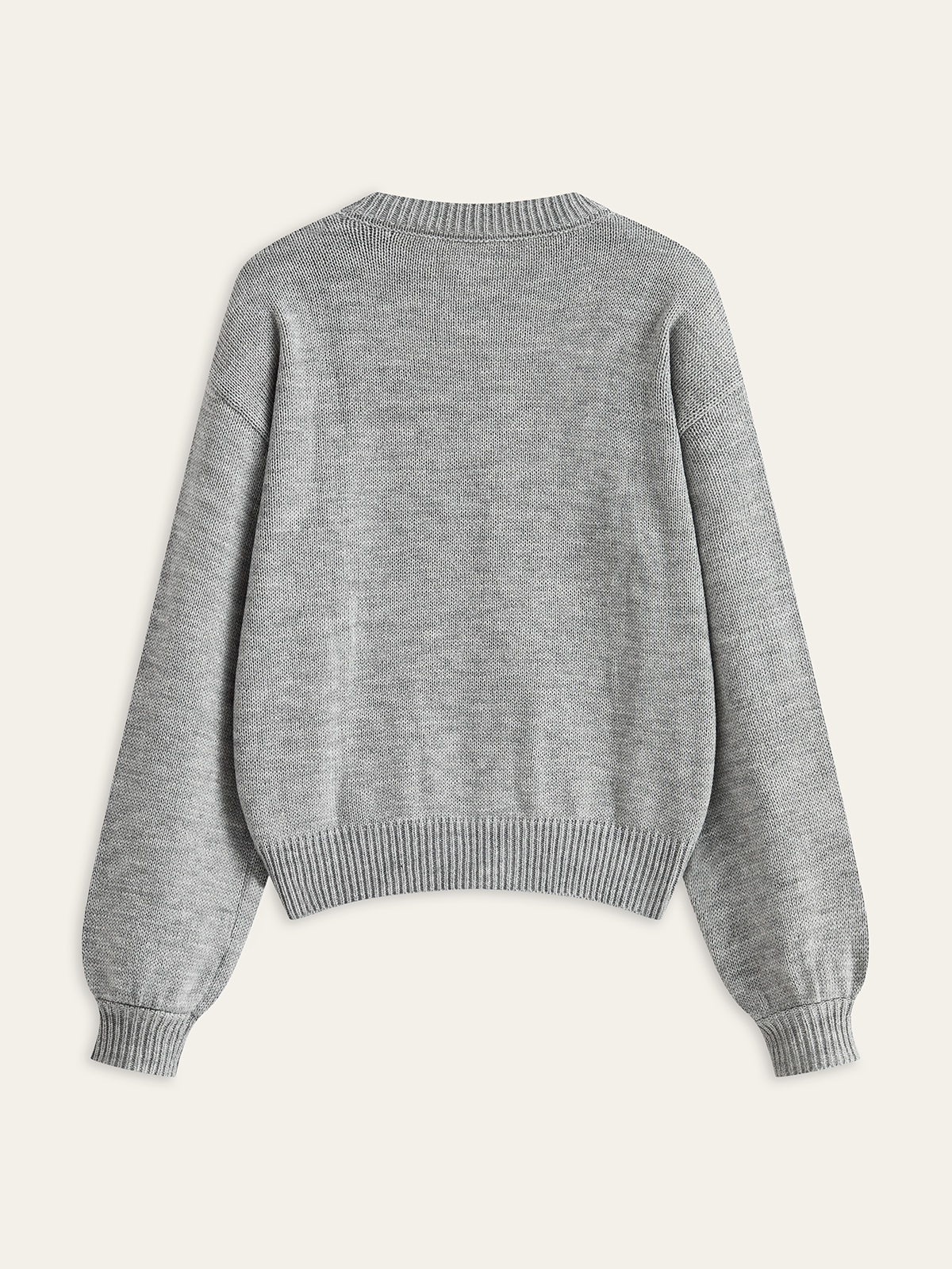 Flower Applique Sweater-Chicvia