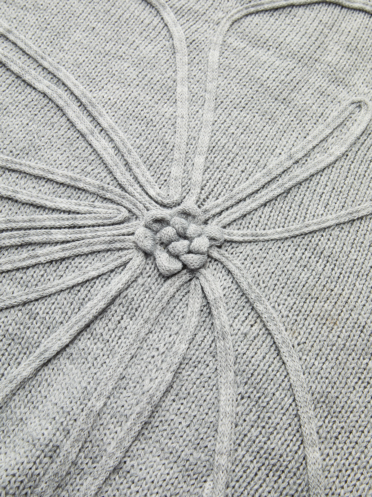 Flower Applique Sweater-Chicvia