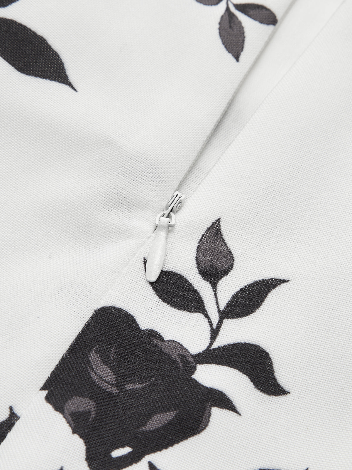 Floral Print Backless Flare Dress-Chicvia