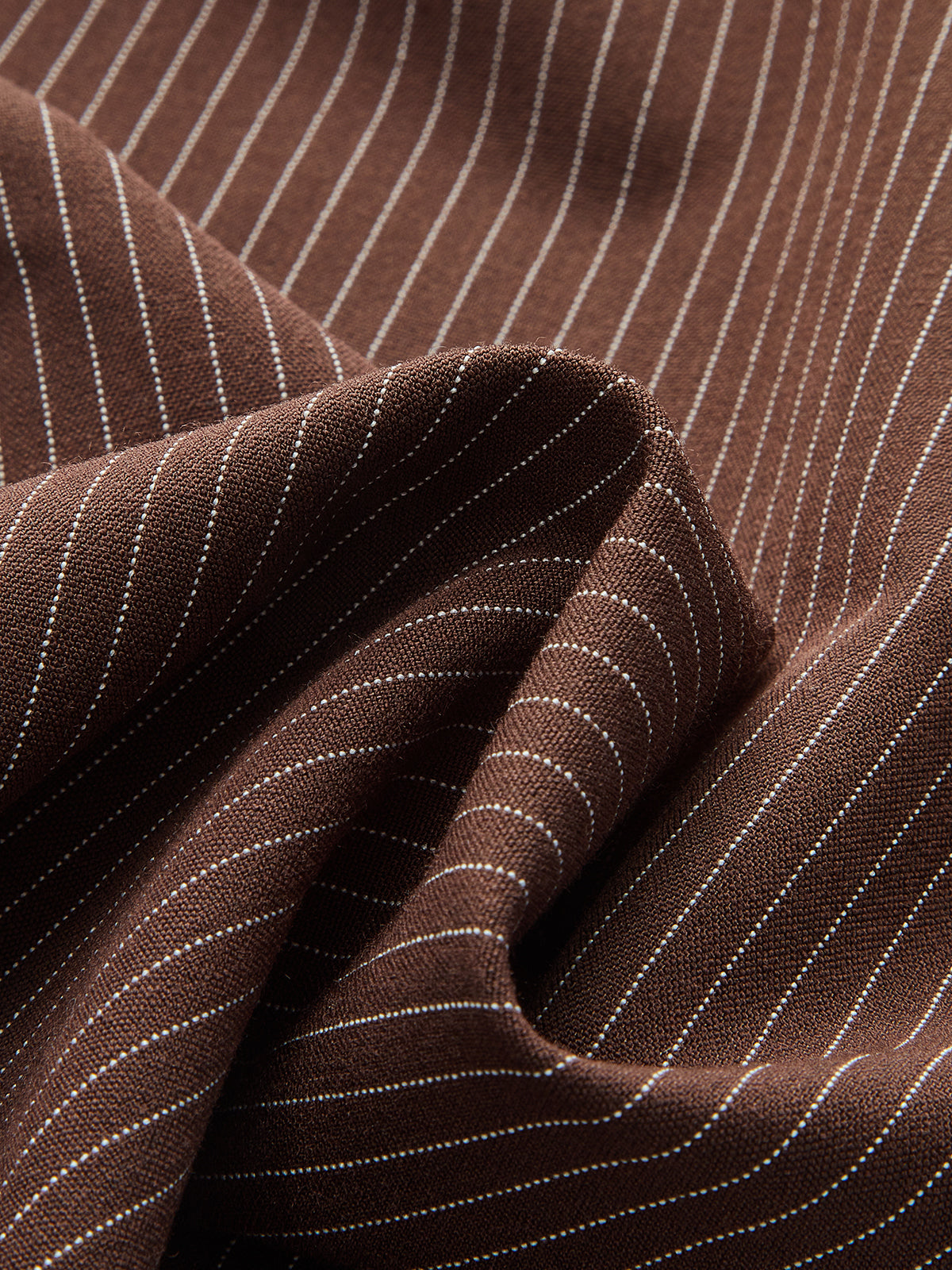 Mid-Waist Pinstriped Wide-Leg Pants-Chicvia