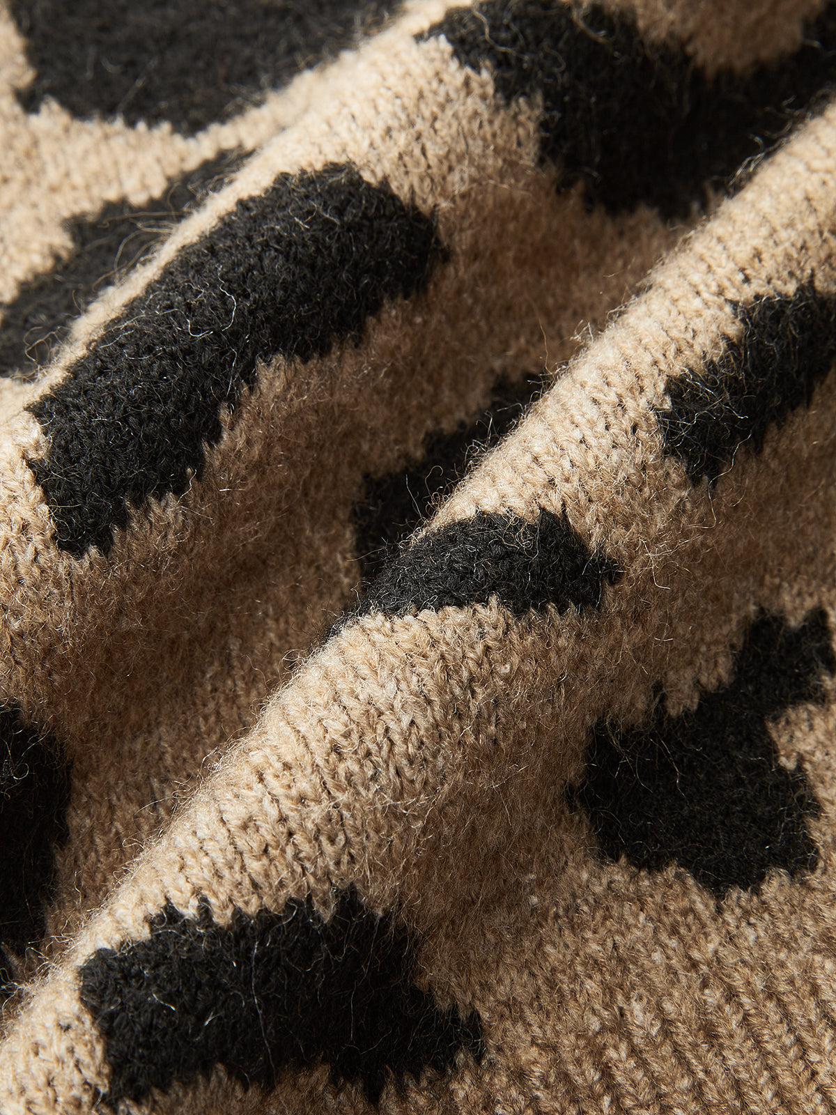 Leopard Bow Tie Knit Top-Chicvia