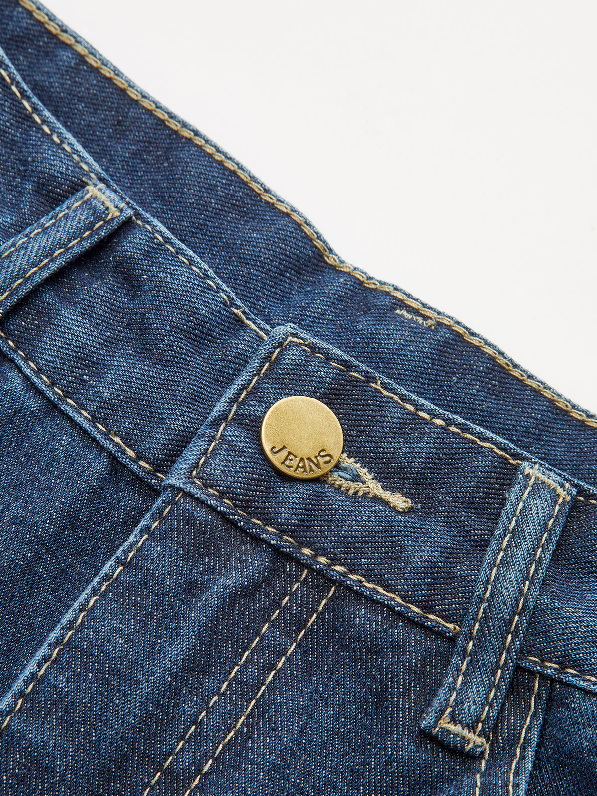 Mid-Waisted Wide-Leg Denim Pants-Chicvia