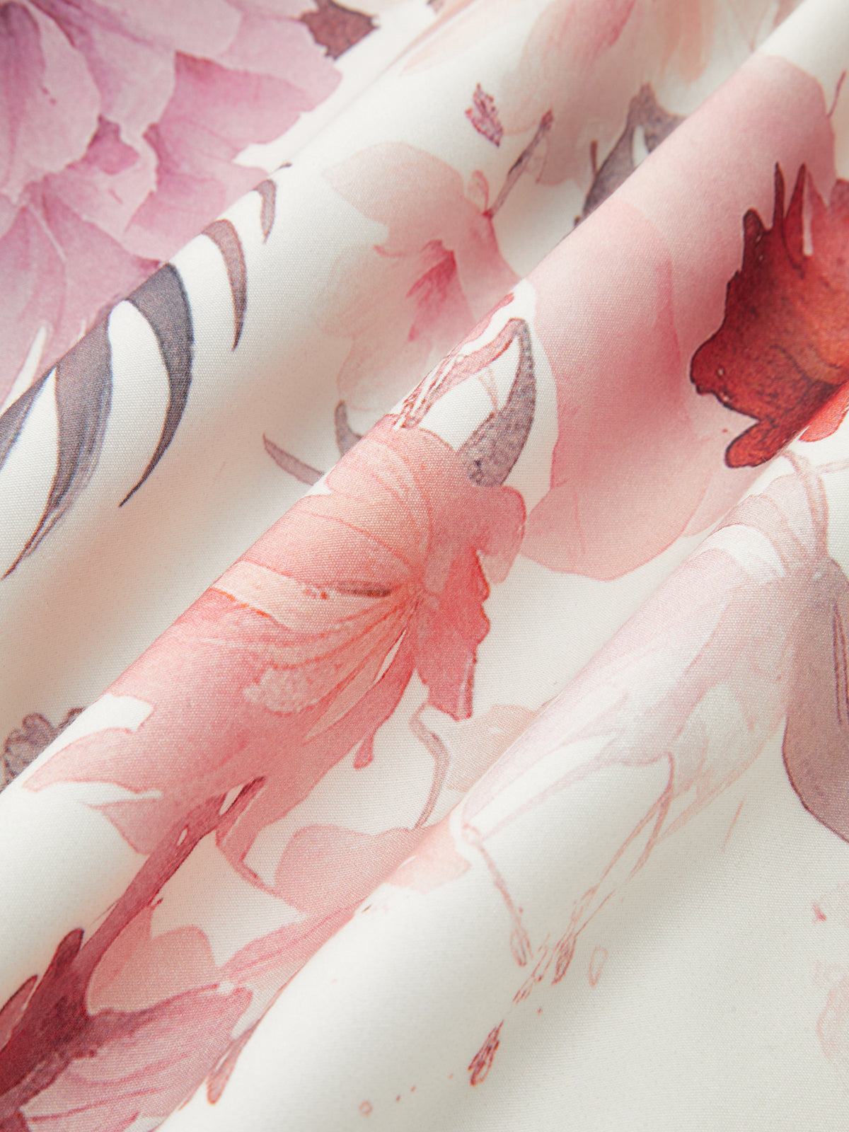 Floral Print Long Sleeve Maxi Dress-Chicvia