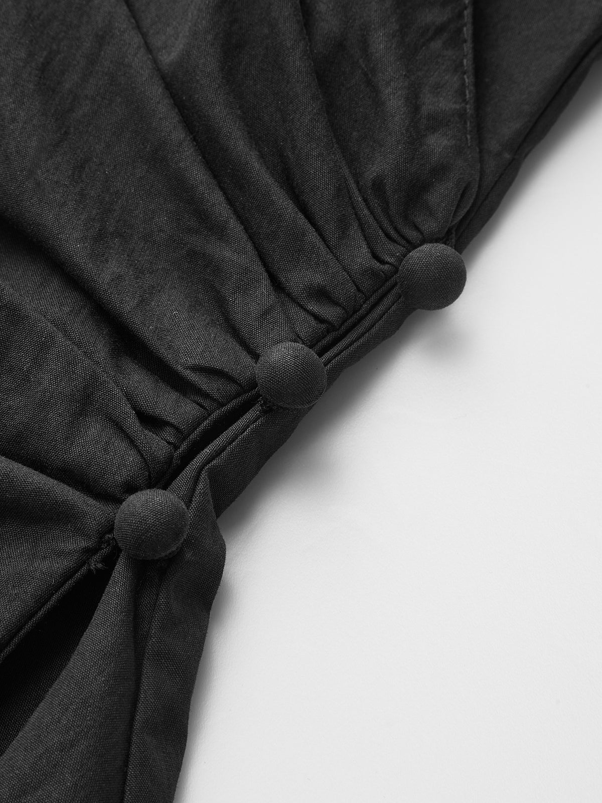 Flared Sleeve Asymmetric Wrap Shirt-Chicvia