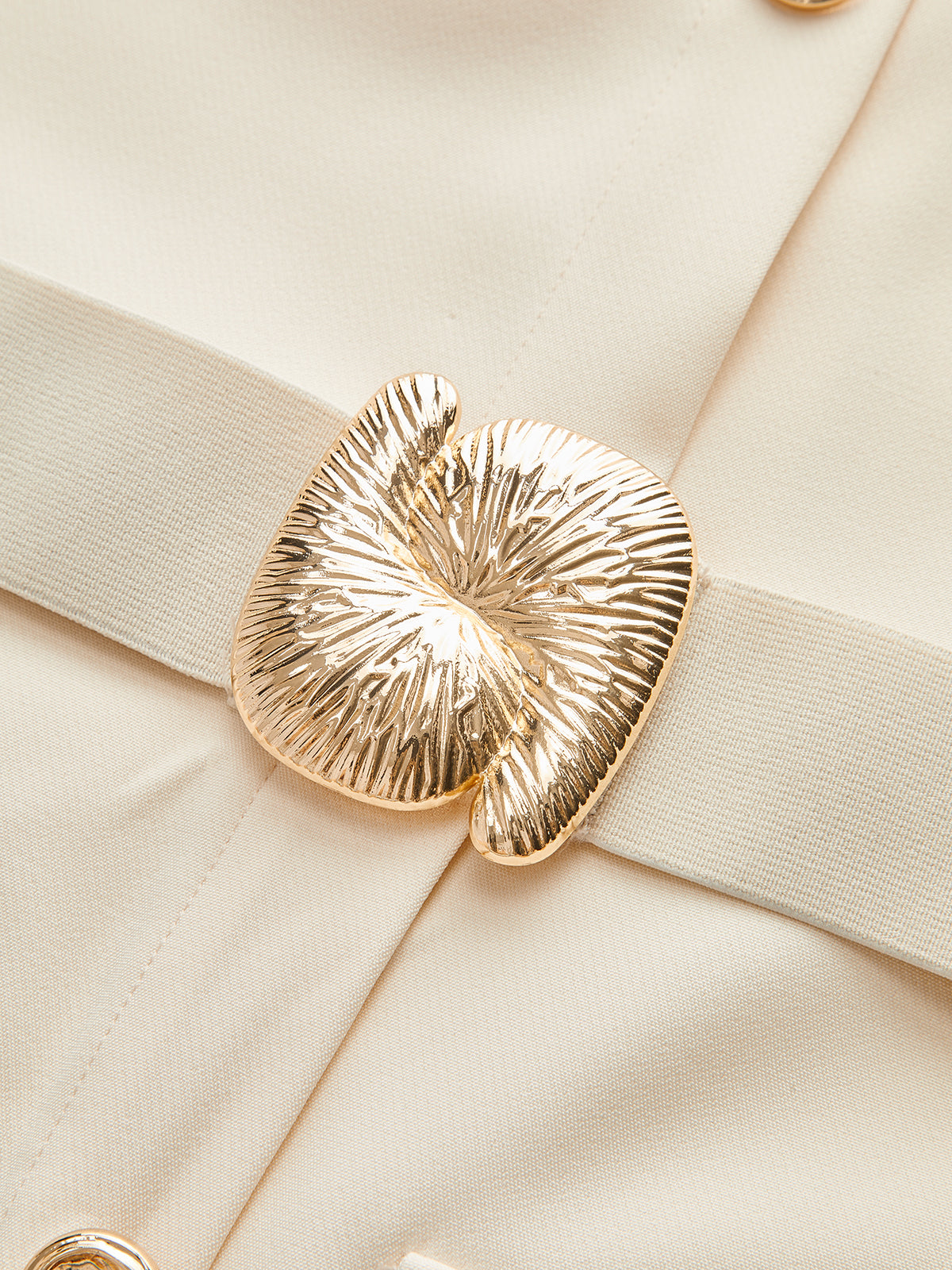 Button-Front Belted Maxi Dress-Chicvia