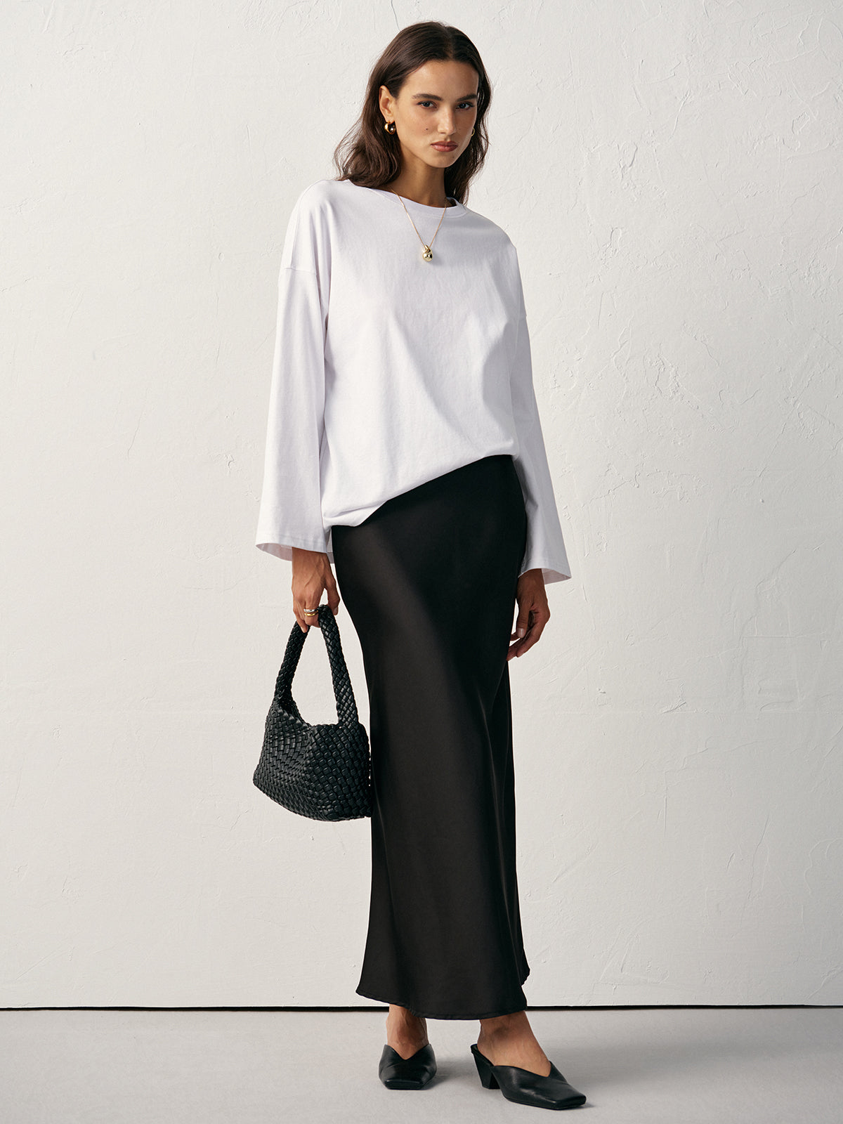 Long Sleeve Cotton T-Shirt-Chicvia