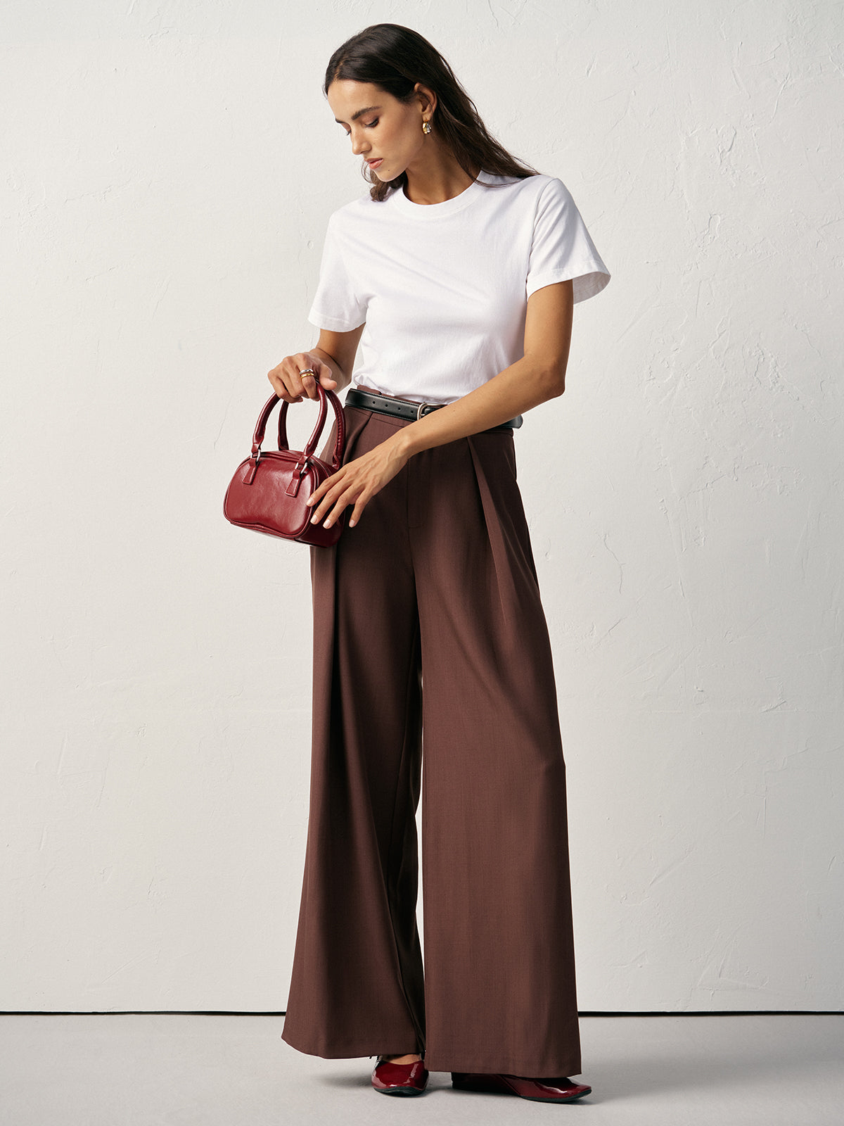 Cotton Crew Neck T-Shirt-Chicvia