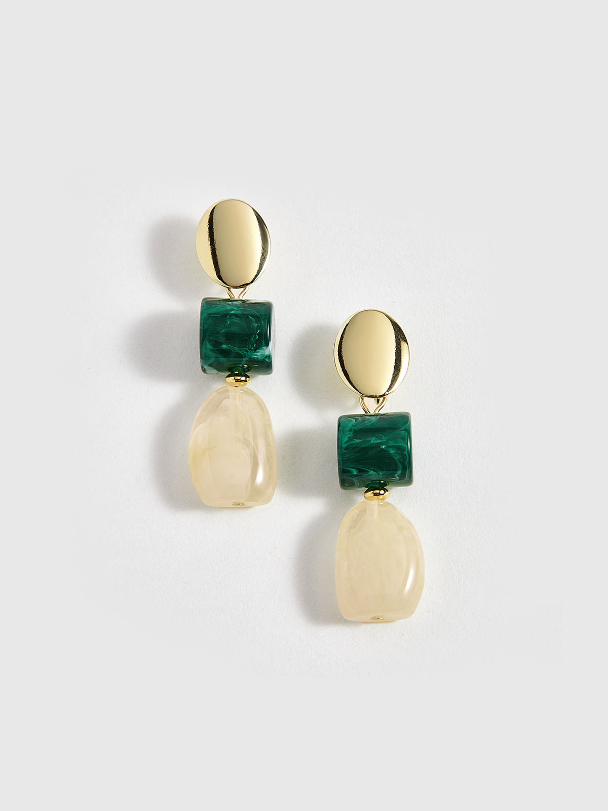 Geometric Drop Earrings-Chicvia