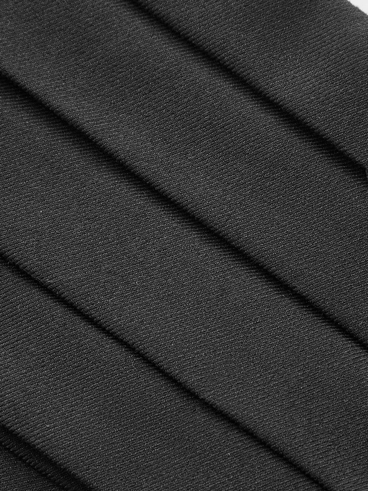 High-Waist Pleated-Waistband Wide-Leg Pants-Chicvia