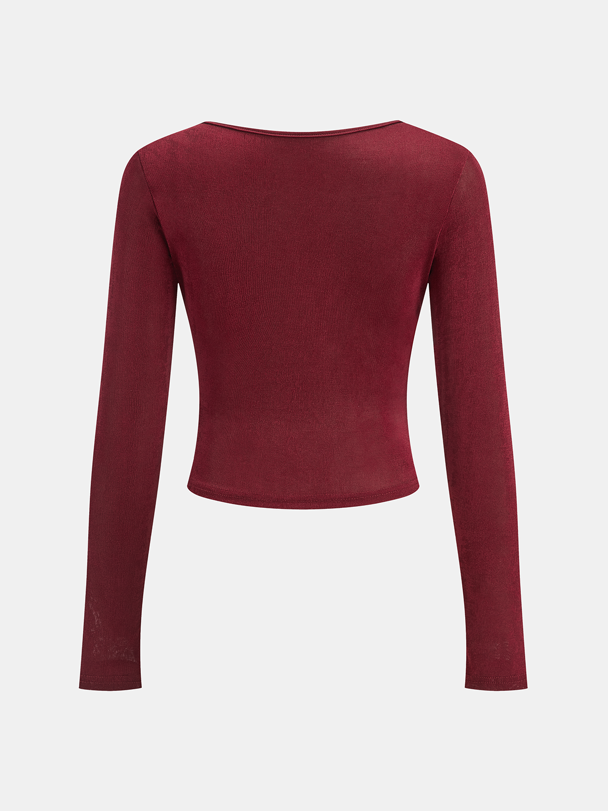 Draped Cowl Neck Long Sleeve T-Shirt-Chicvia