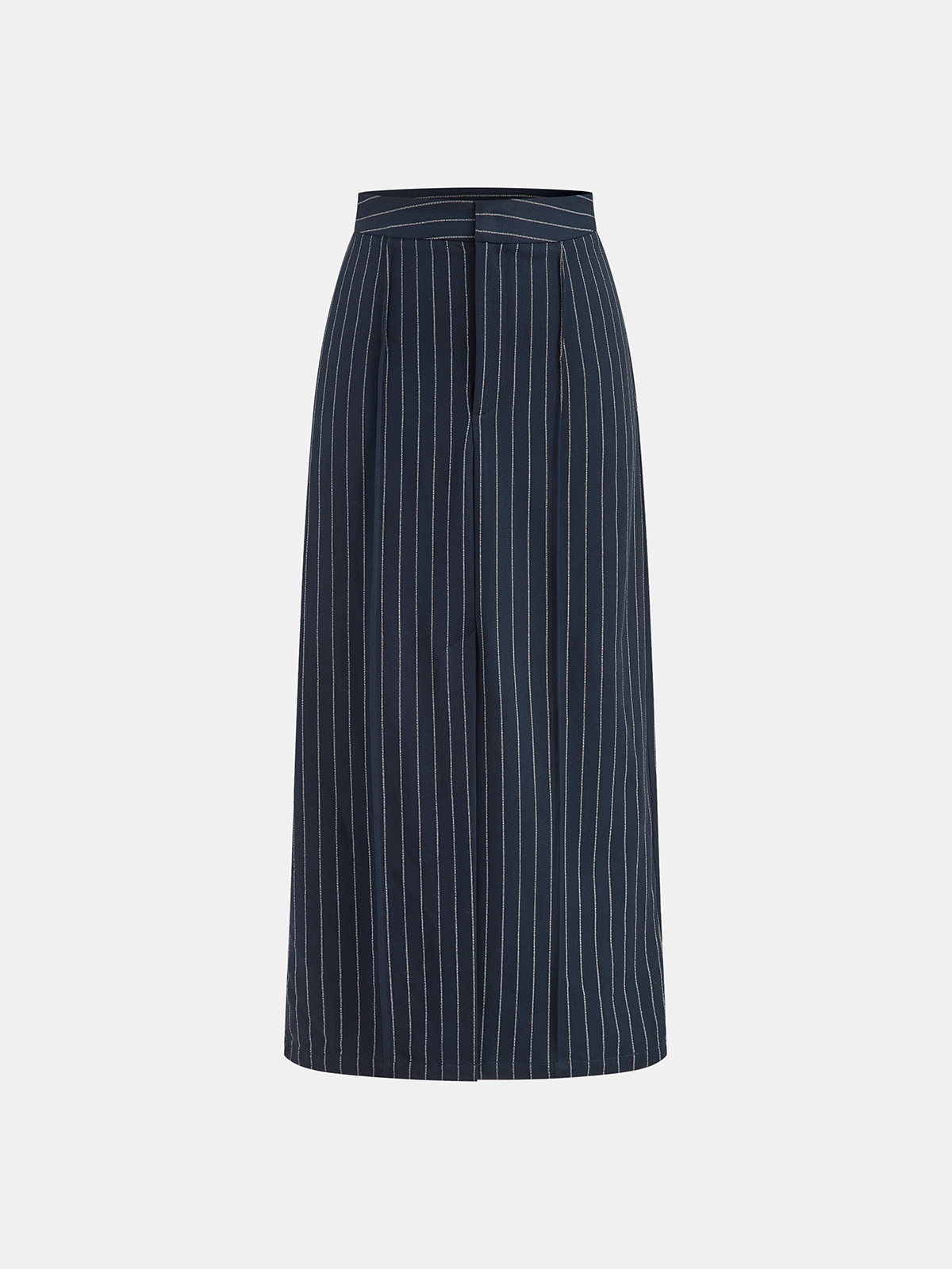 Hook-Eye Striped Top and Skirt Set-Chicvia