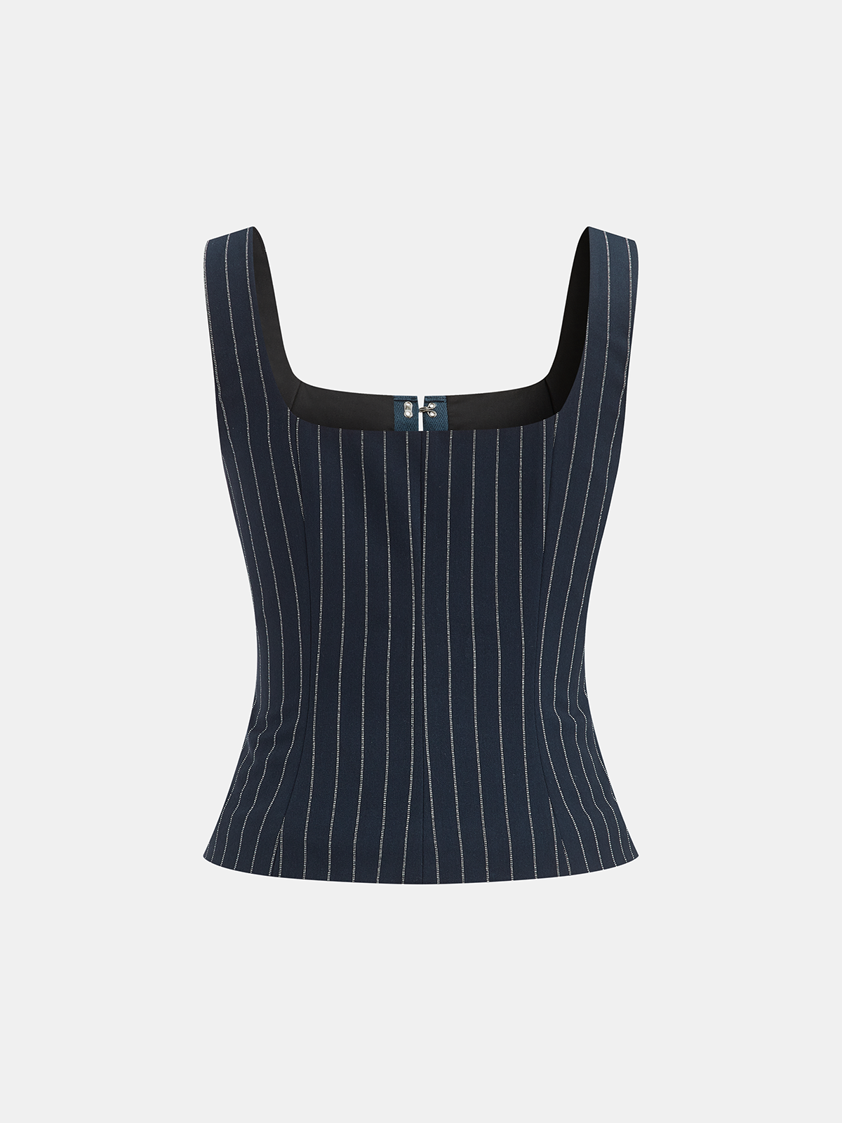 Hook-Eye Striped Top and Skirt Set-Chicvia