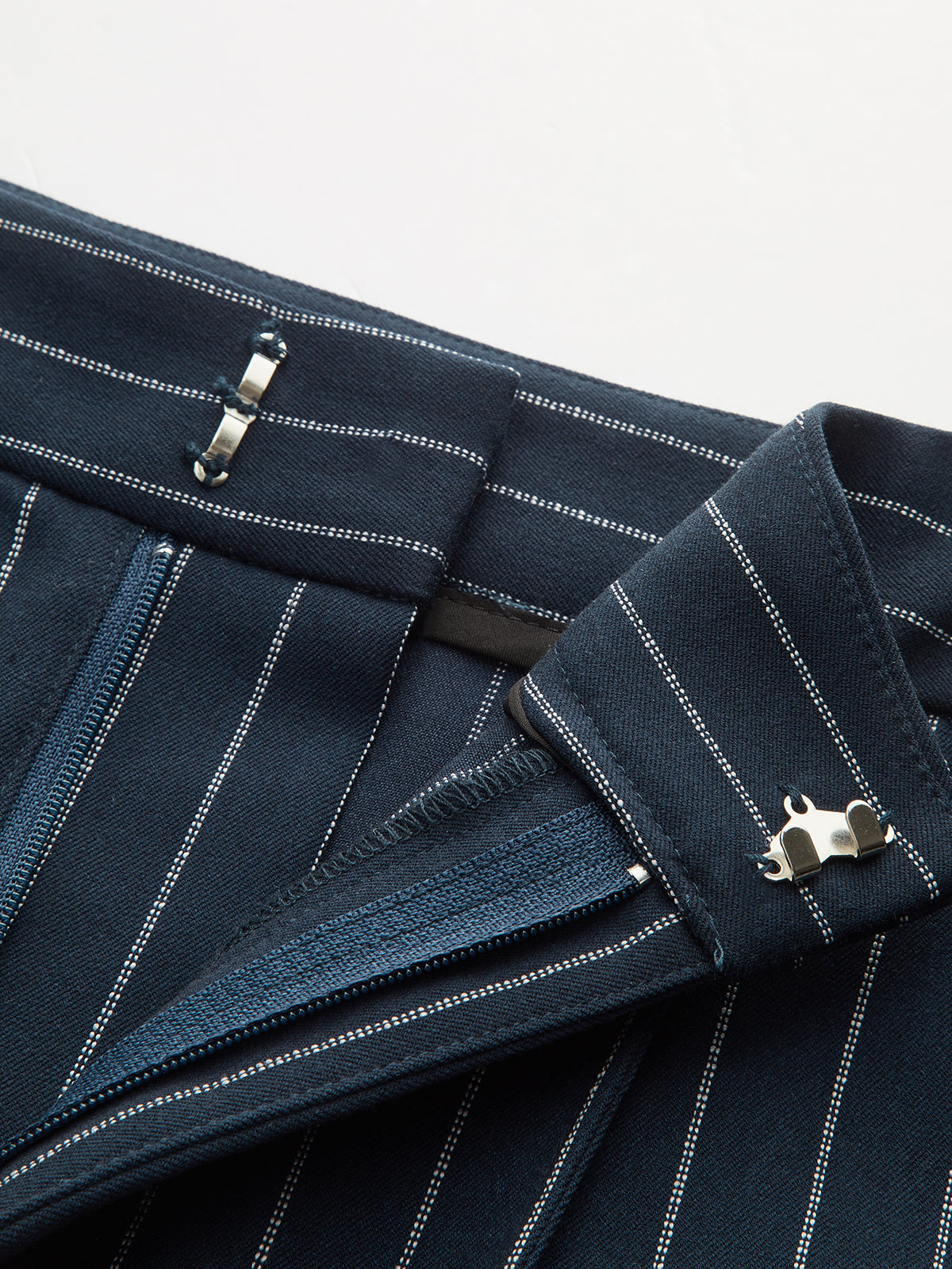 Hook-Eye Striped Top and Skirt Set-Chicvia