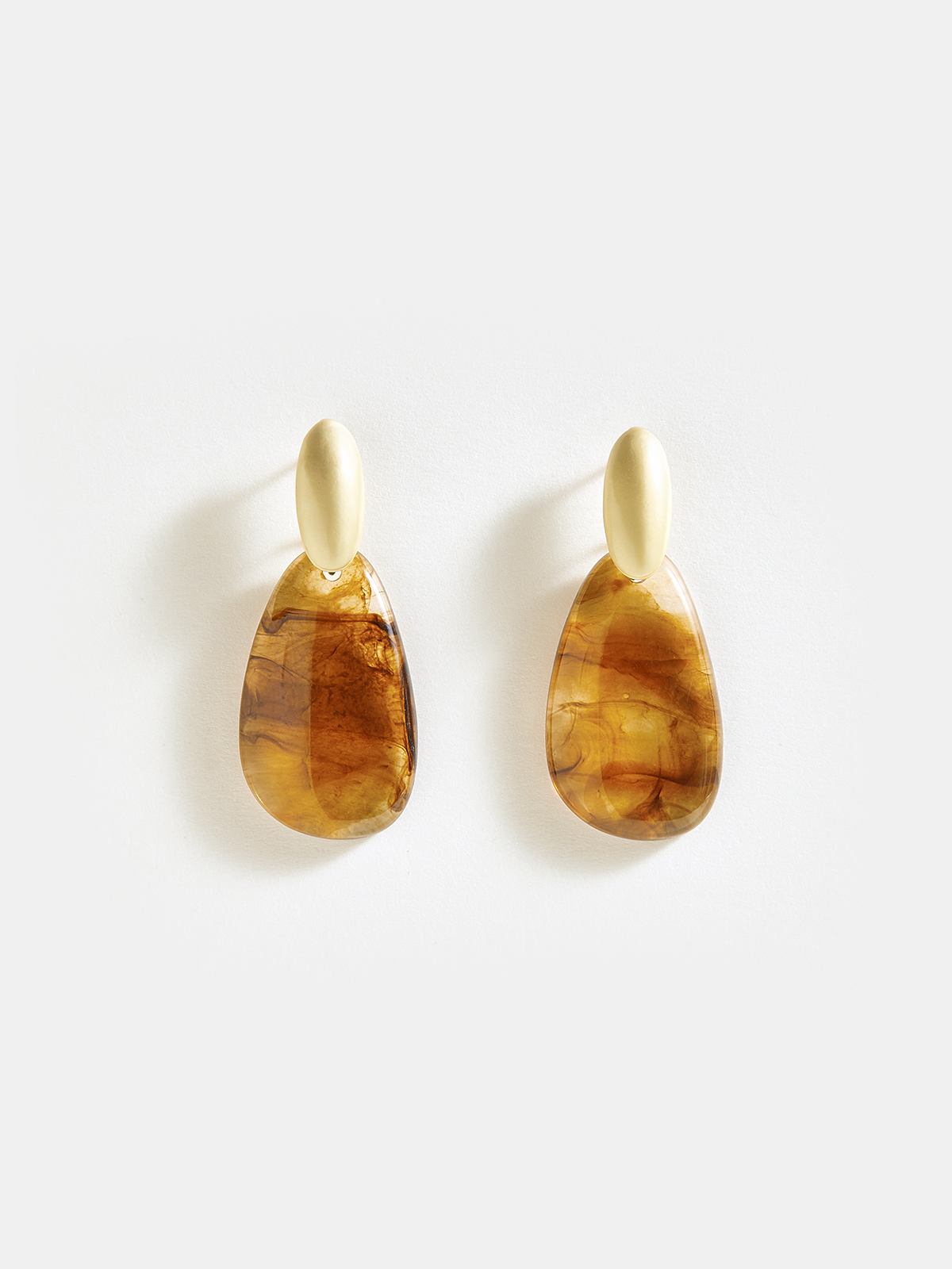 Oval Teardrop Earrings-Chicvia