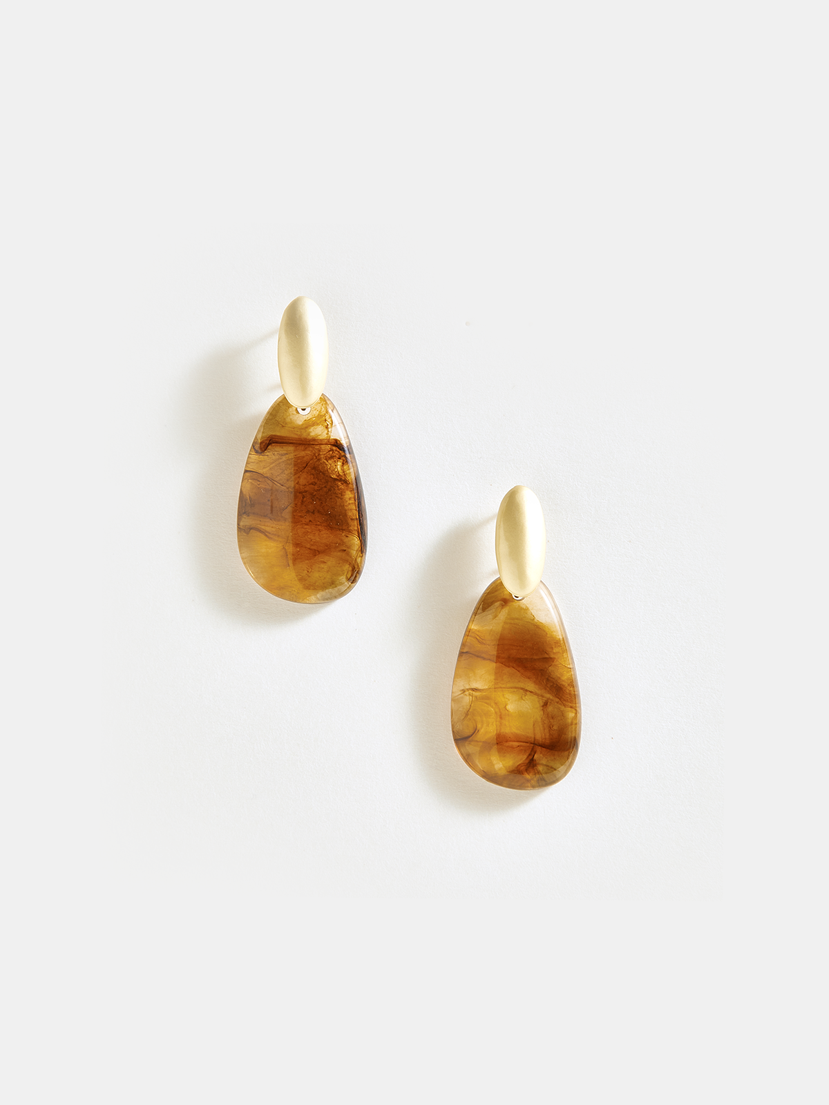 Oval Teardrop Earrings-Chicvia