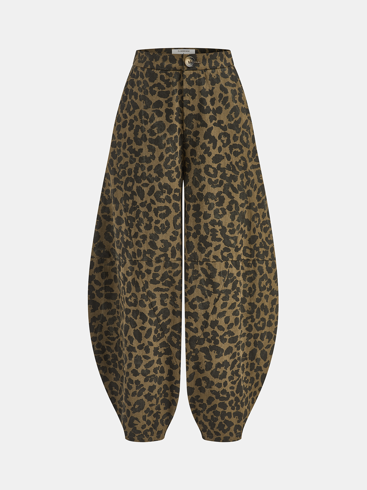 Leopard Print Cotton Balloon Pants-Chicvia