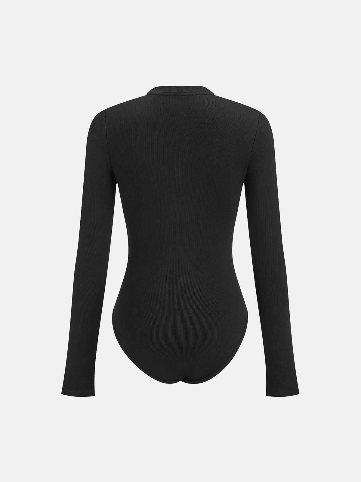 Ribbed Long Sleeve Bodysuit-Chicvia