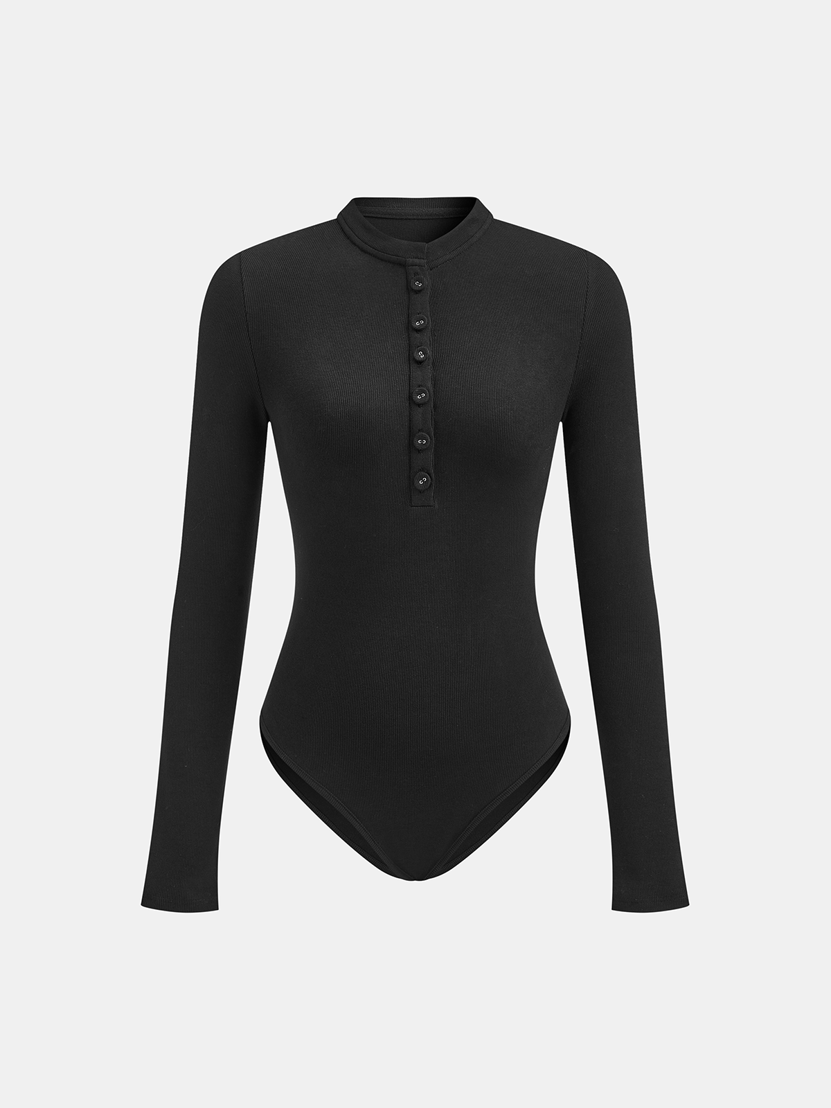Ribbed Long Sleeve Bodysuit-Chicvia