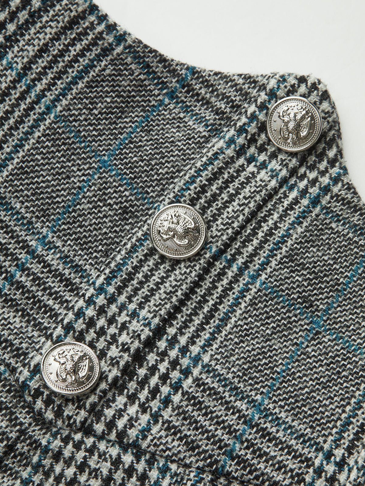 Plaid Pleated High-Waist Mini Skirt-Chicvia