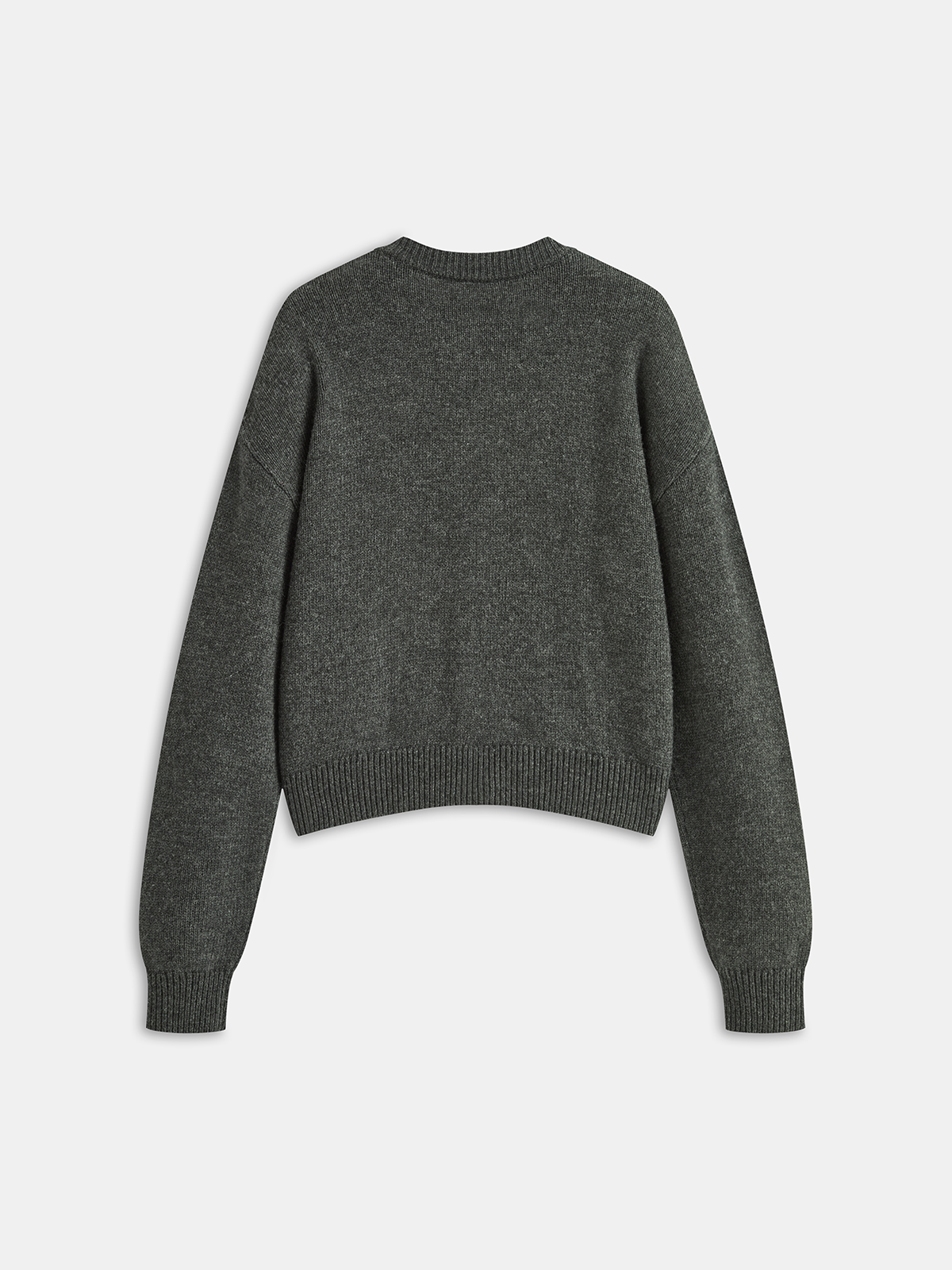 Floral Embroidery Wool Blend Cardigan-Chicvia