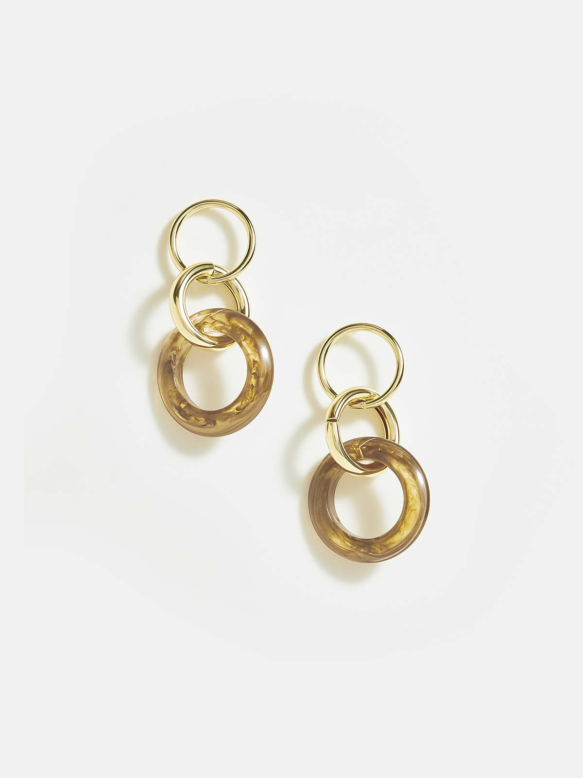 Double Hoop Drop Earrings-Chicvia
