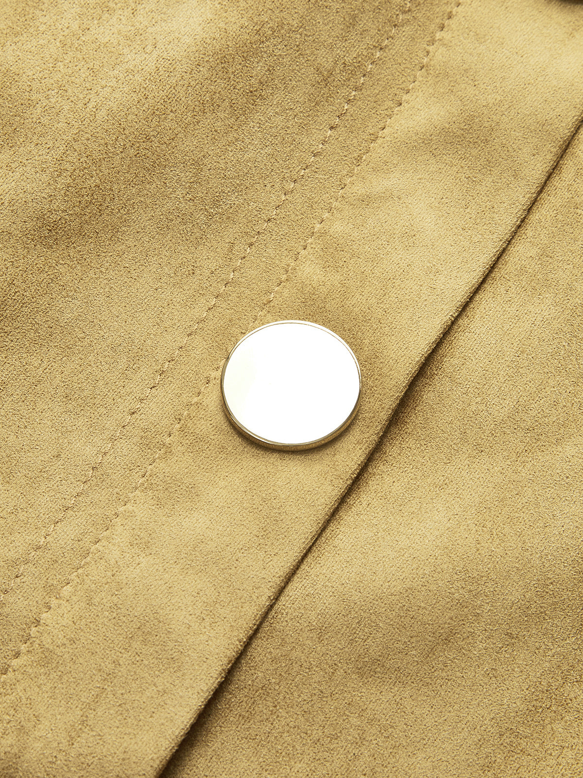 Decor Button Suede Effect Mini Skirt-Chicvia