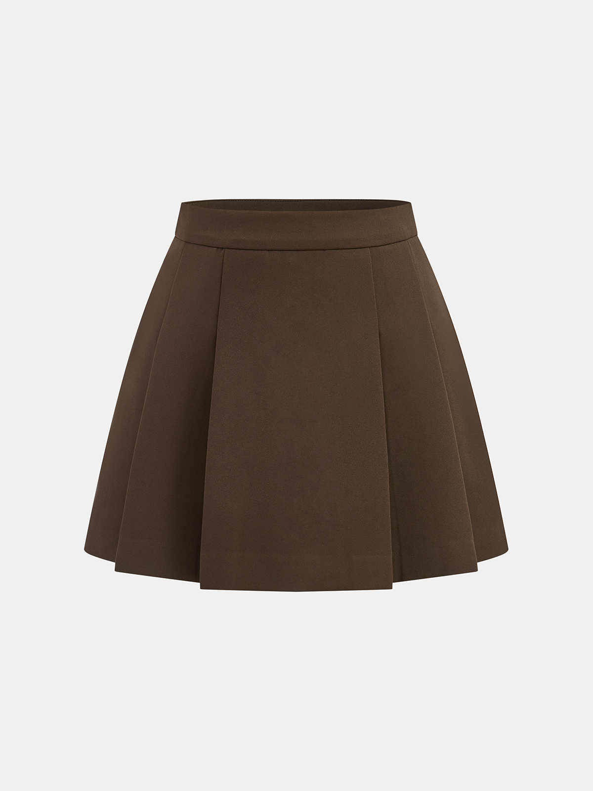 High-Waist Pleated Mini Skirt-Chicvia