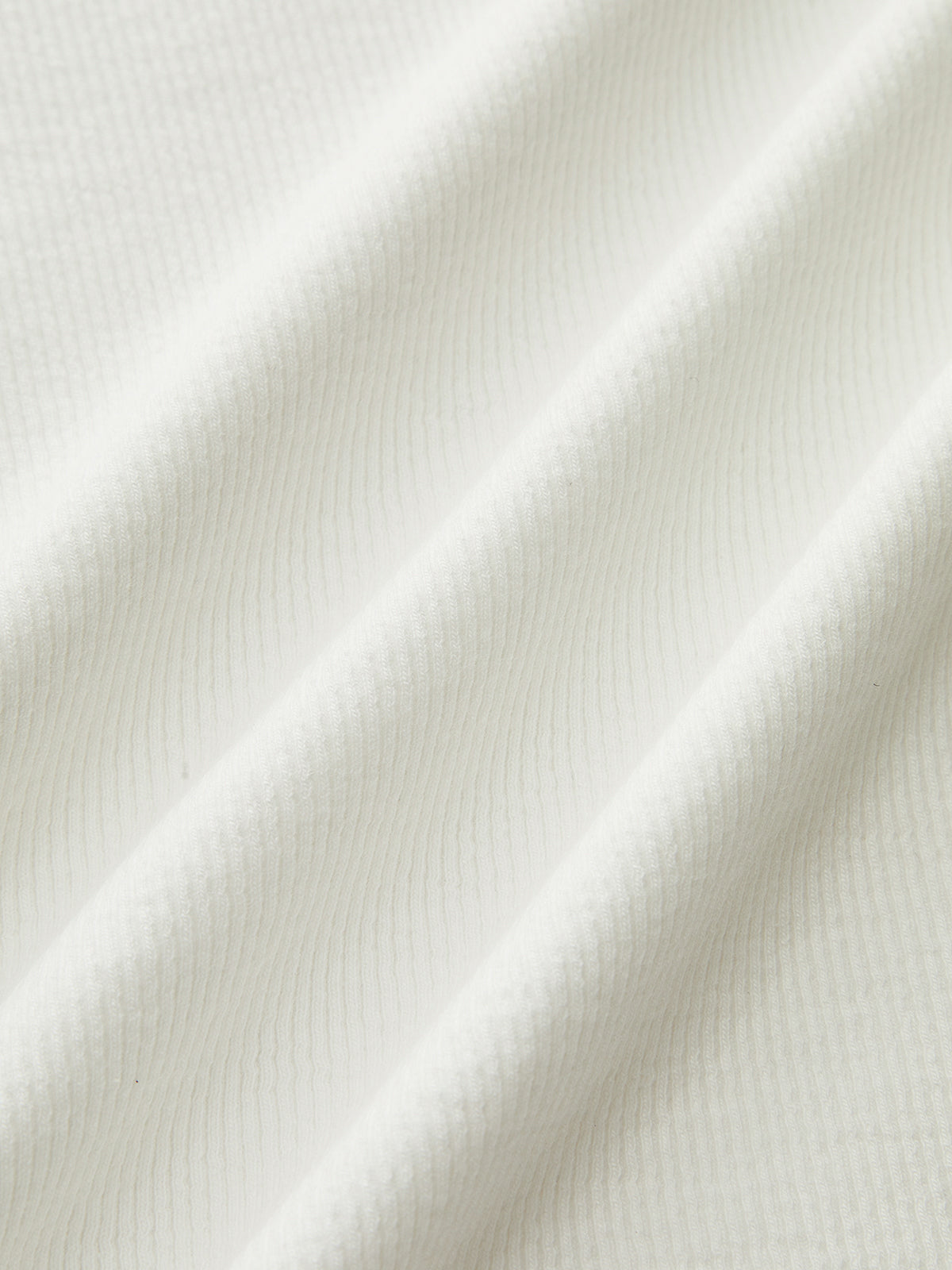 Cotton Blend Ribbed V-Neck Long Sleeve T-Shirt-Chicvia