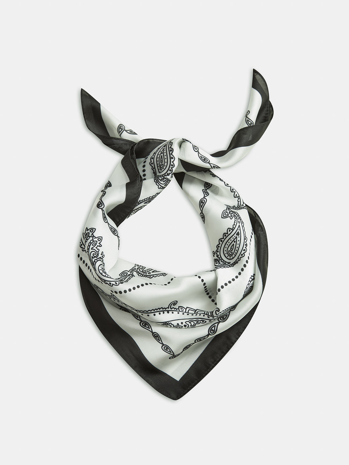 Paisley Print Square Scarf-Chicvia