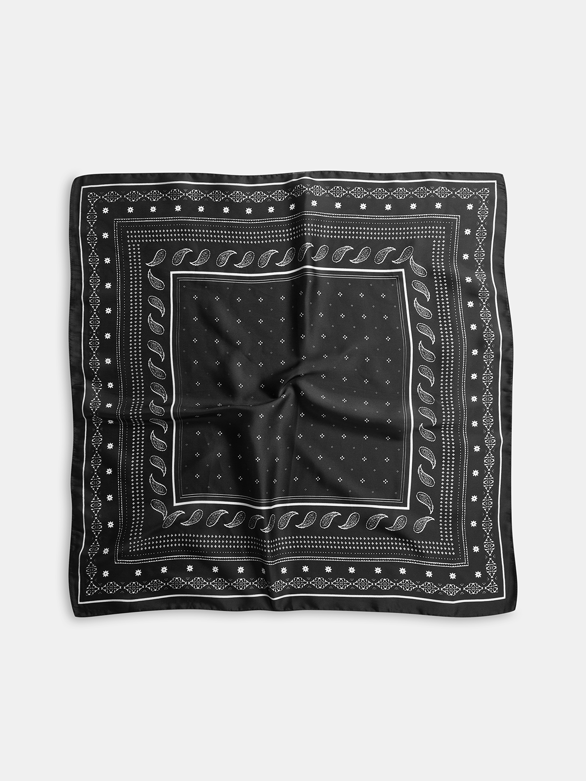 Paisley Pattern Square Scarf-Chicvia