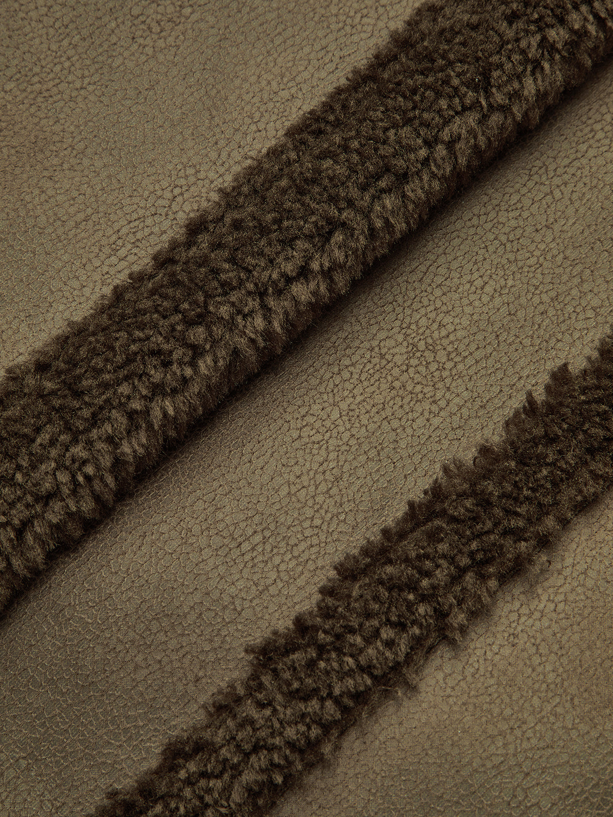 Double-Breasted Fleece Lined Faux Leather Longline Coat-Chicvia