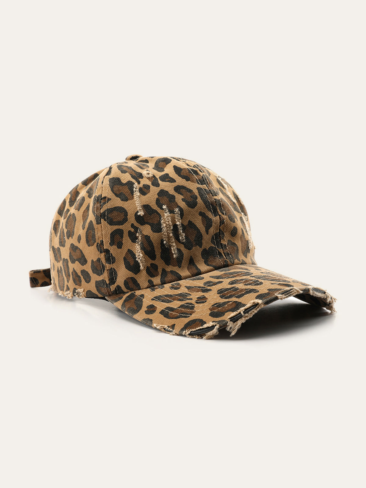 Distressed Leopard Print Hat-Chicvia