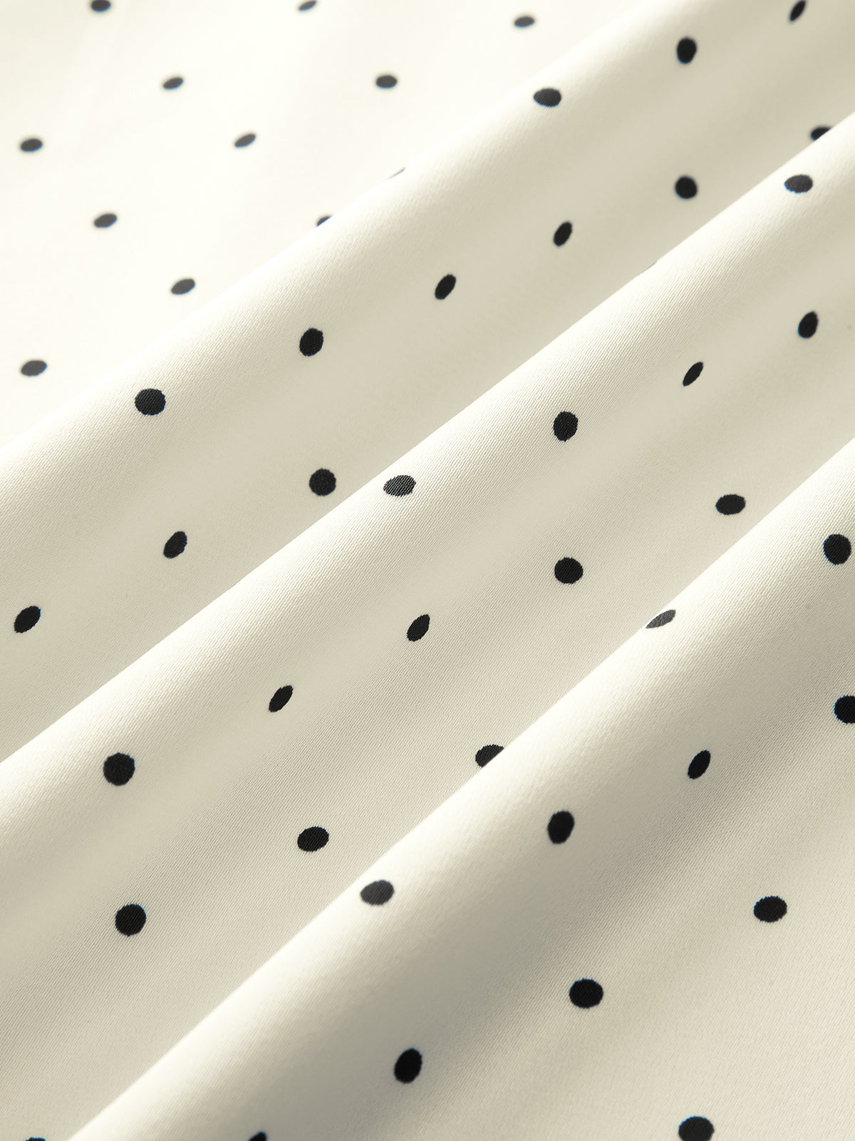 Lace Trim Polka Dot Cami Midi Dress-Chicvia