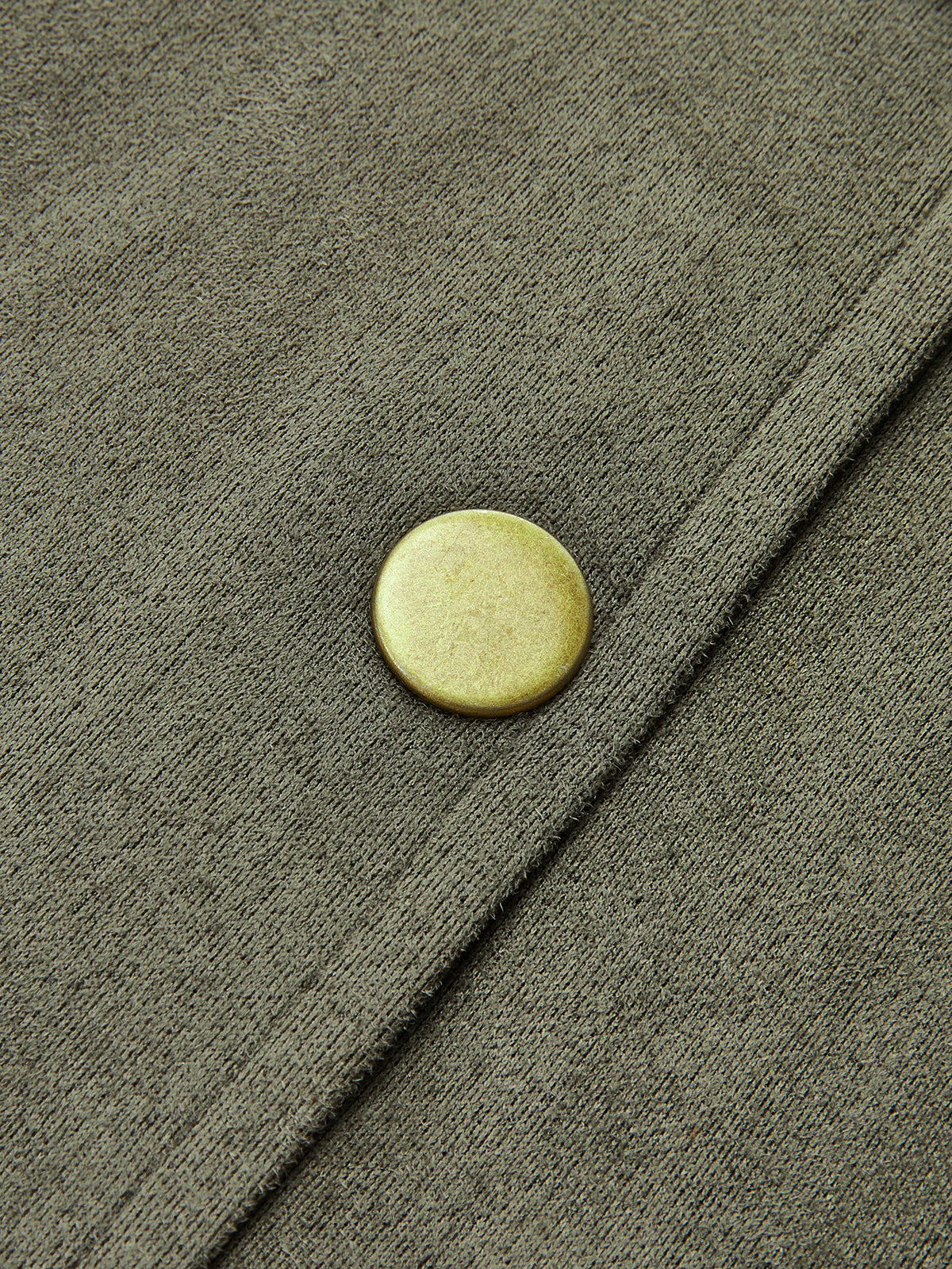 High-Waist Button Front Suede Effect Mini Skirt-Chicvia